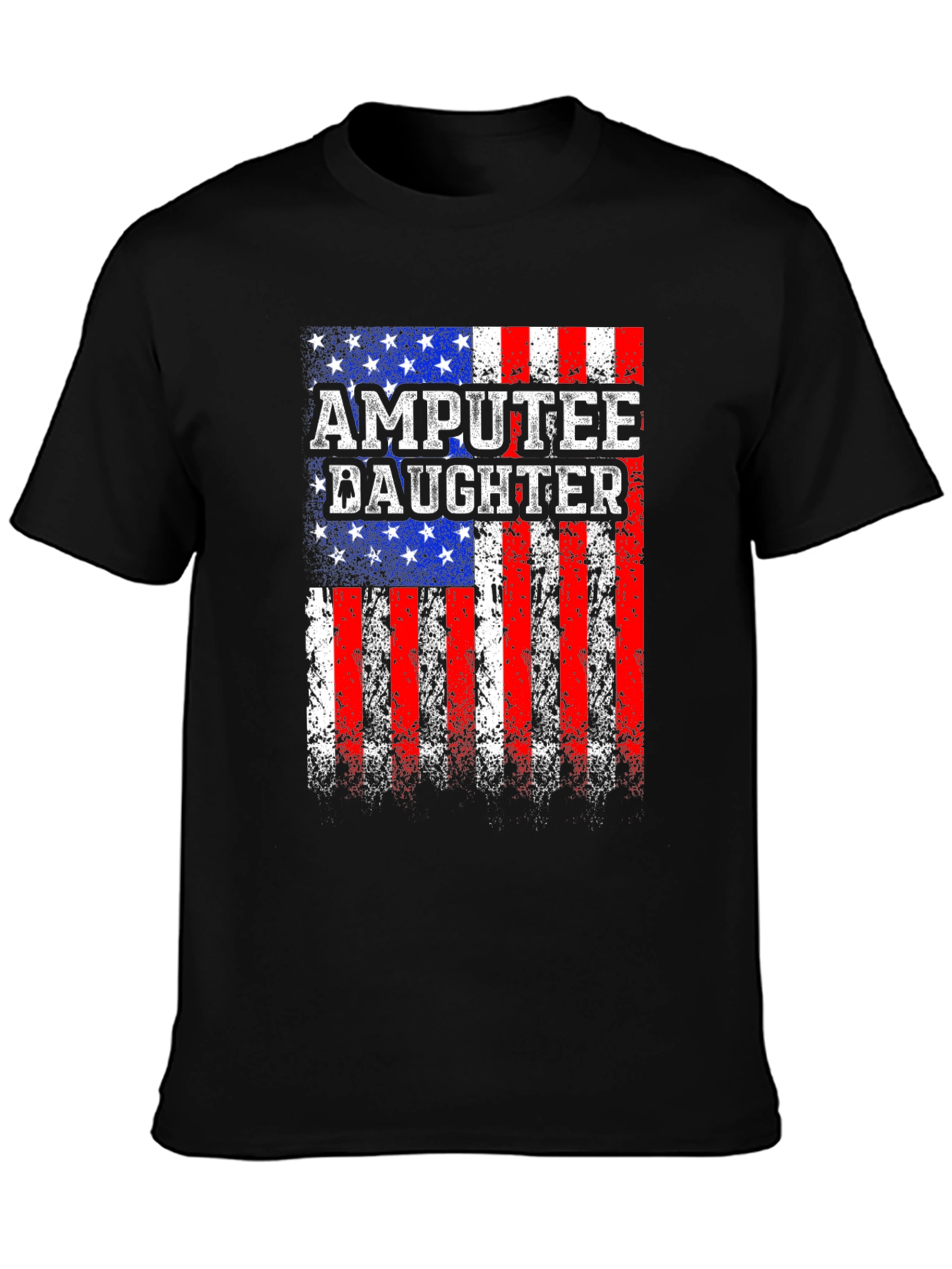 Amputee Daughter Patriotic USA Flag T-Shirt