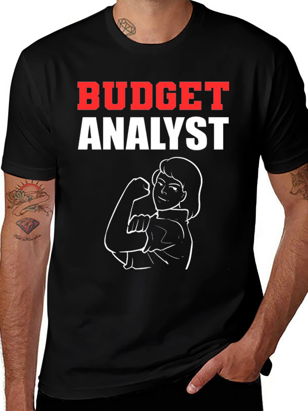 Budget Analyst Rosie the Riveter Graphic T-Shirt
