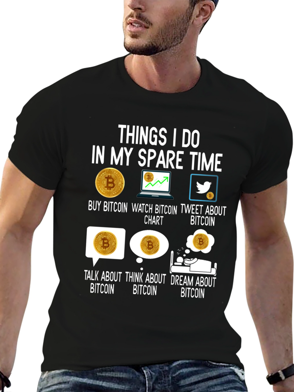 Bitcoin Lover T-Shirt - Crypto Spare Time Activities Tee