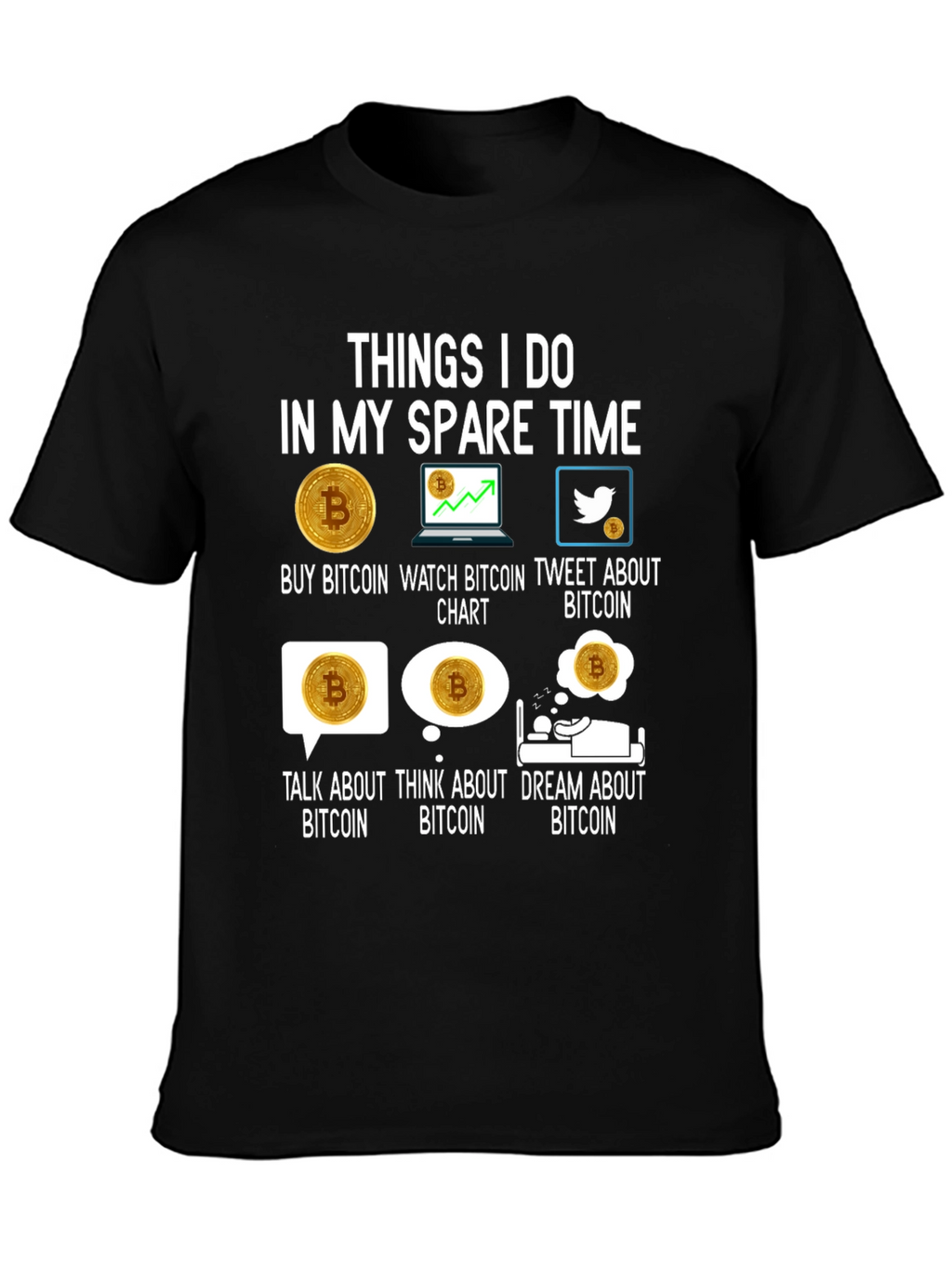 Bitcoin Lover T-Shirt - Crypto Spare Time Activities Tee
