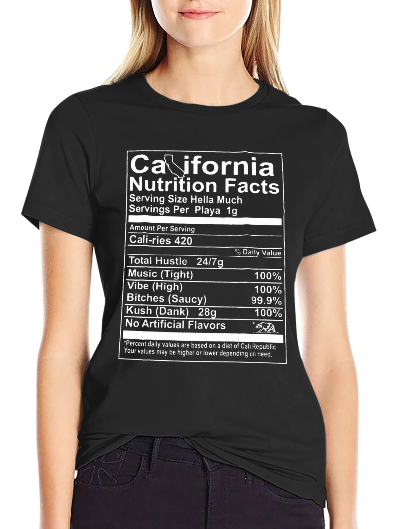 California Nutrition Facts Novelty T-Shirt