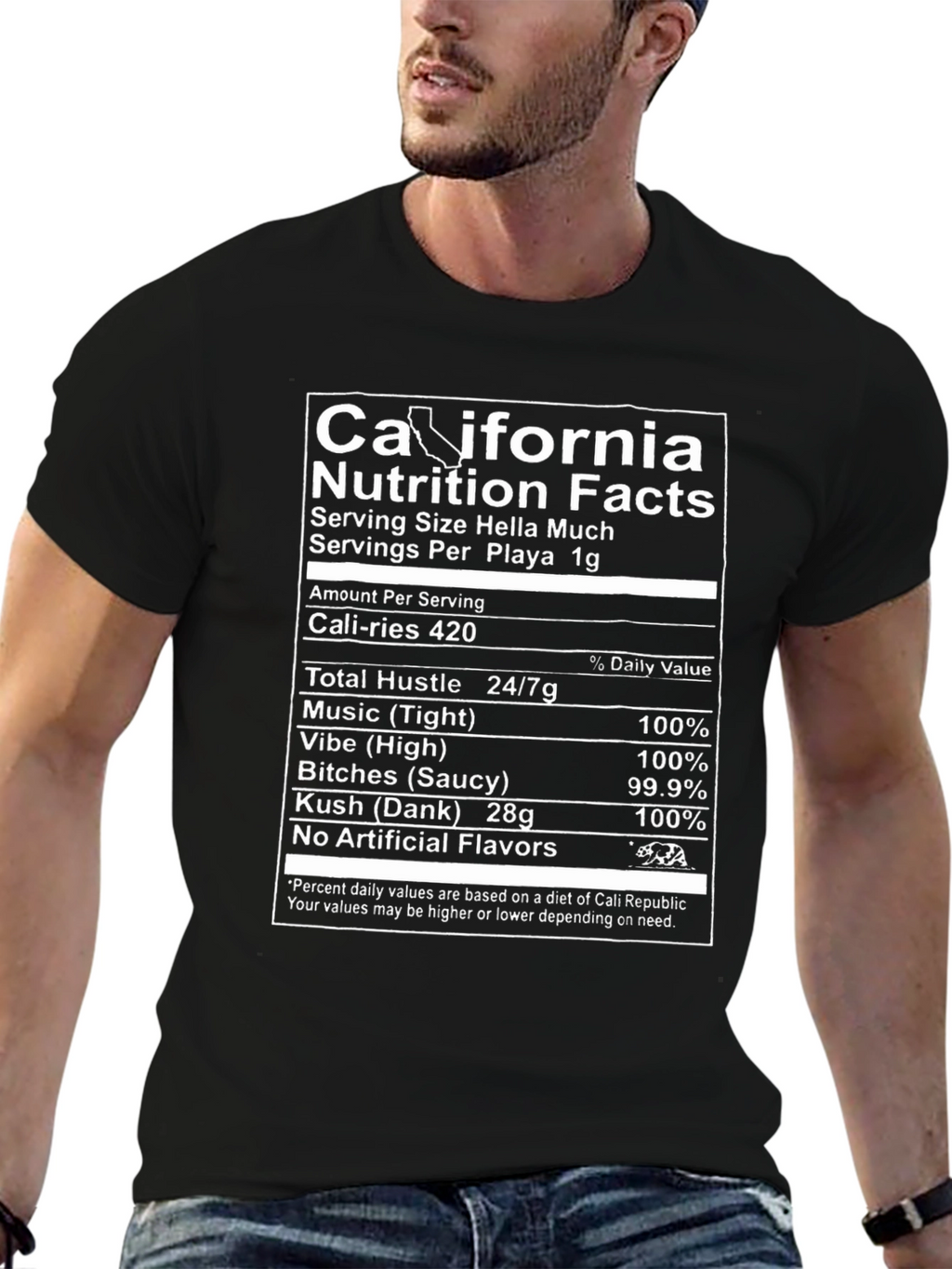 California Nutrition Facts Novelty T-Shirt