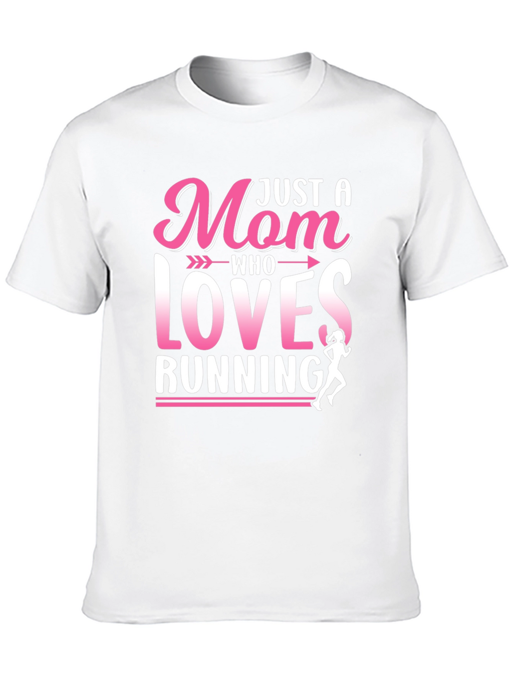 Just a Mom Who Loves Running Black T-Shirt