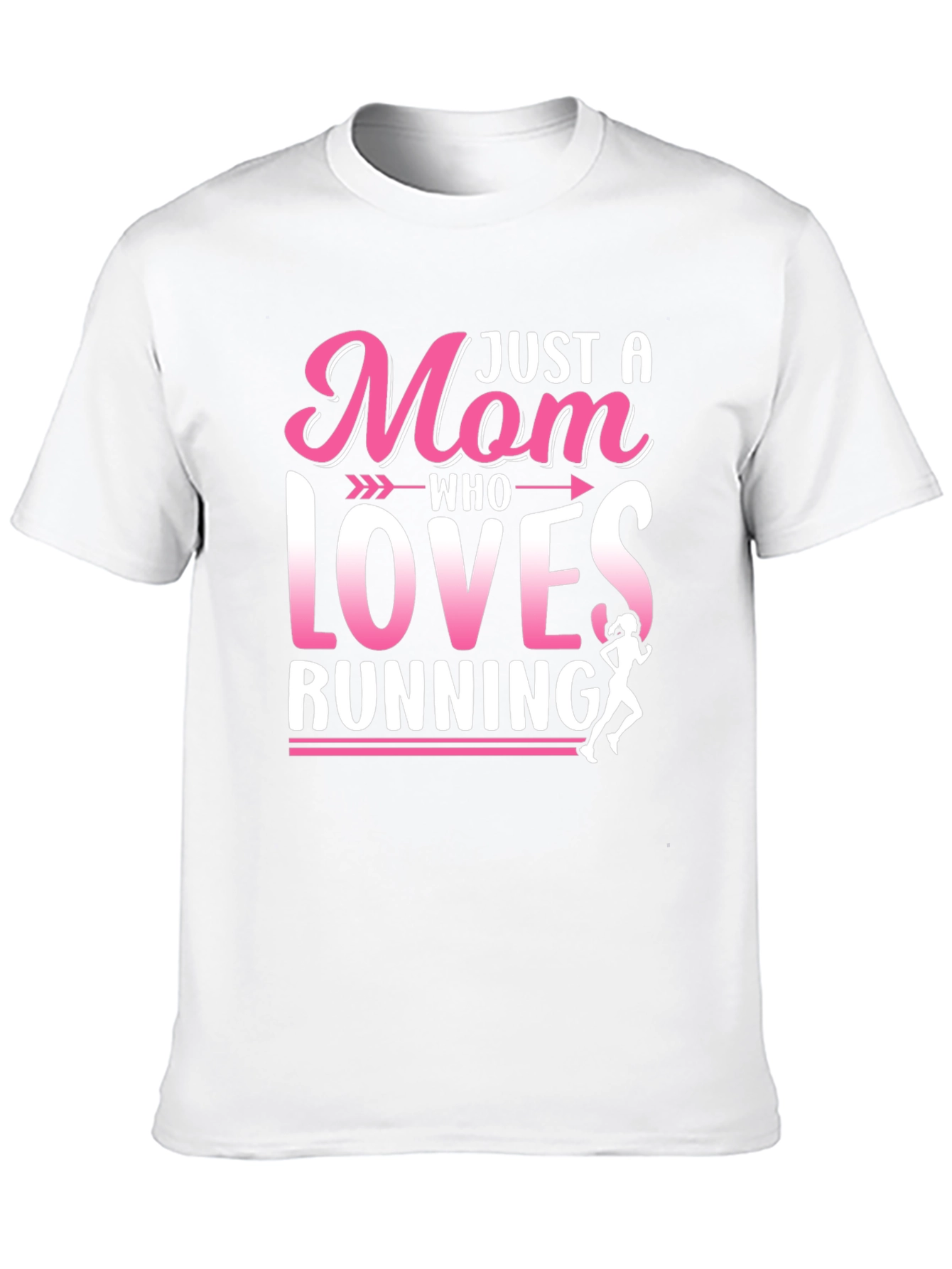 Just a Mom Who Loves Running Black T-Shirt