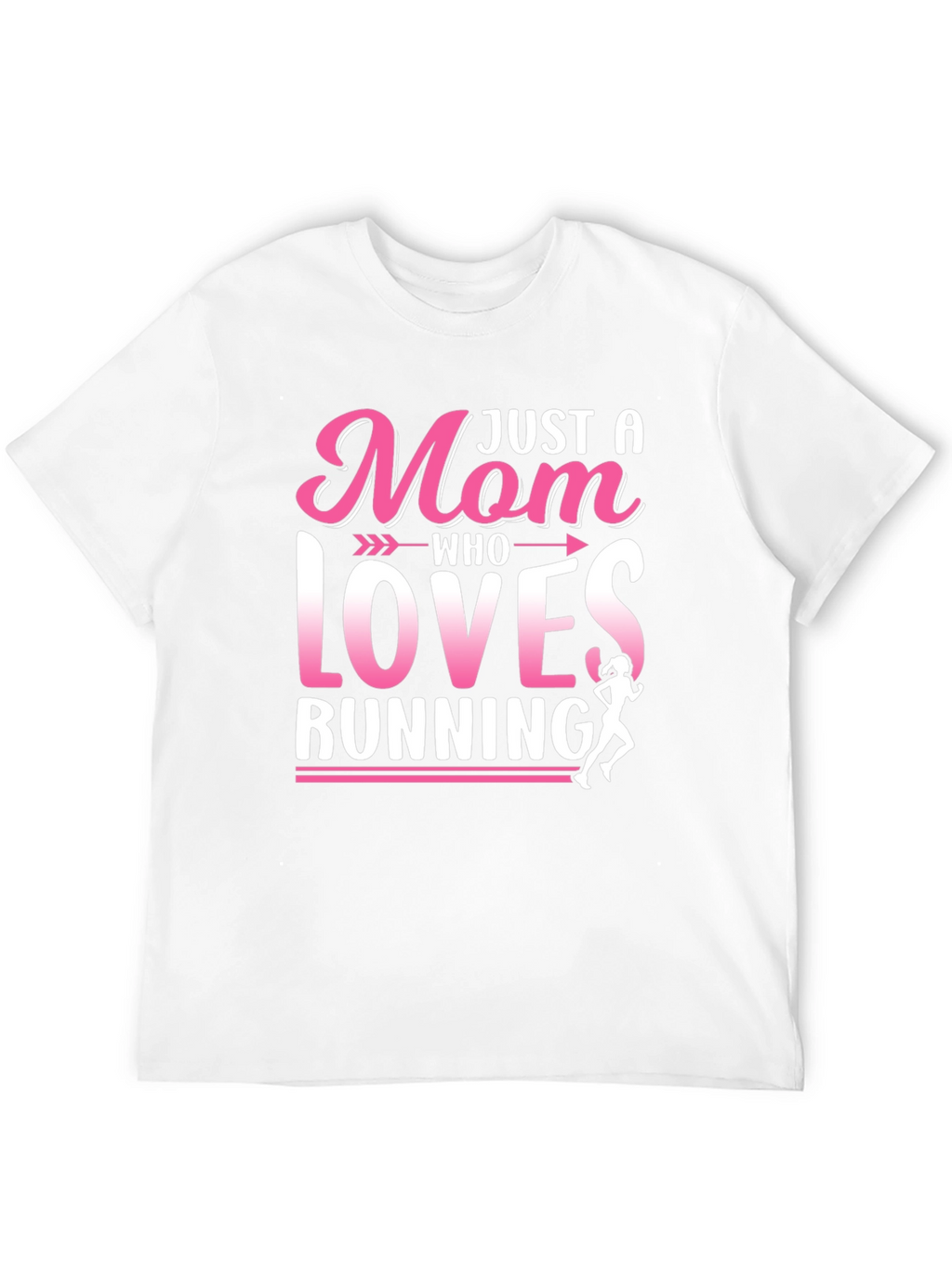 Just a Mom Who Loves Running Black T-Shirt