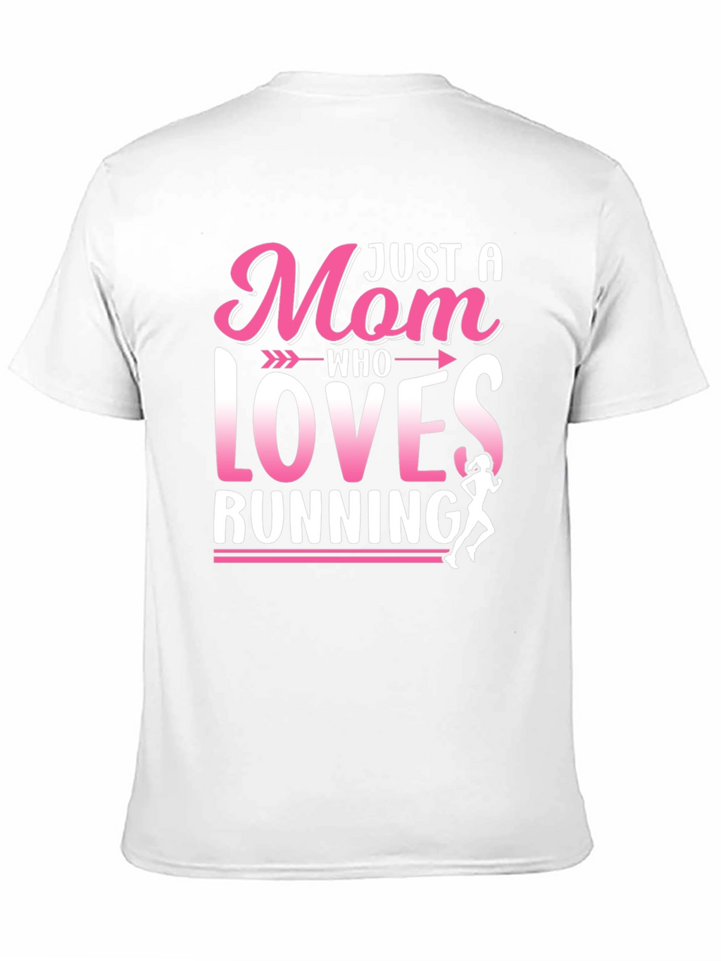 Just a Mom Who Loves Running Black T-Shirt