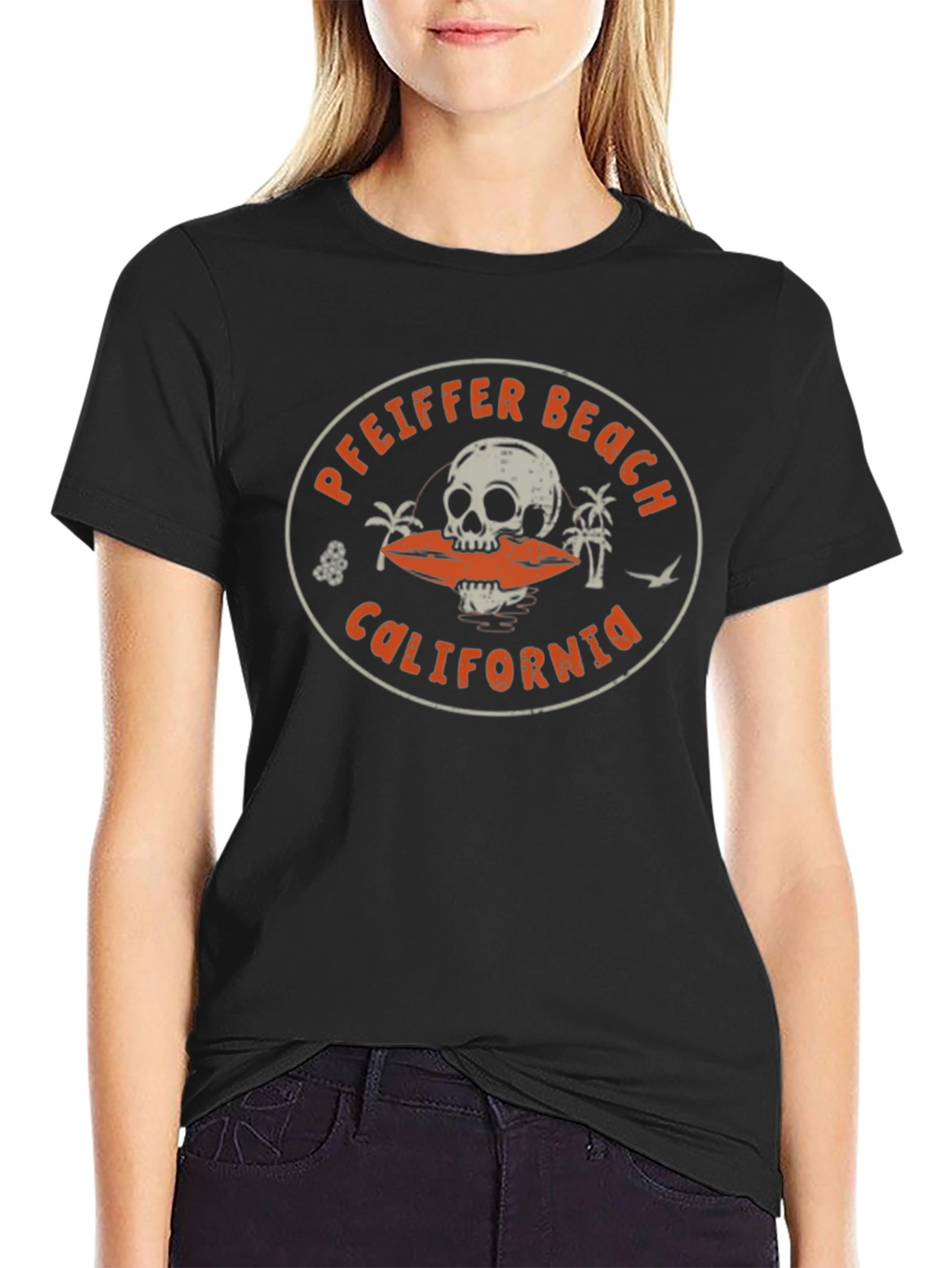 Pfeiffer Beach California Skull Graphic T-Shirt