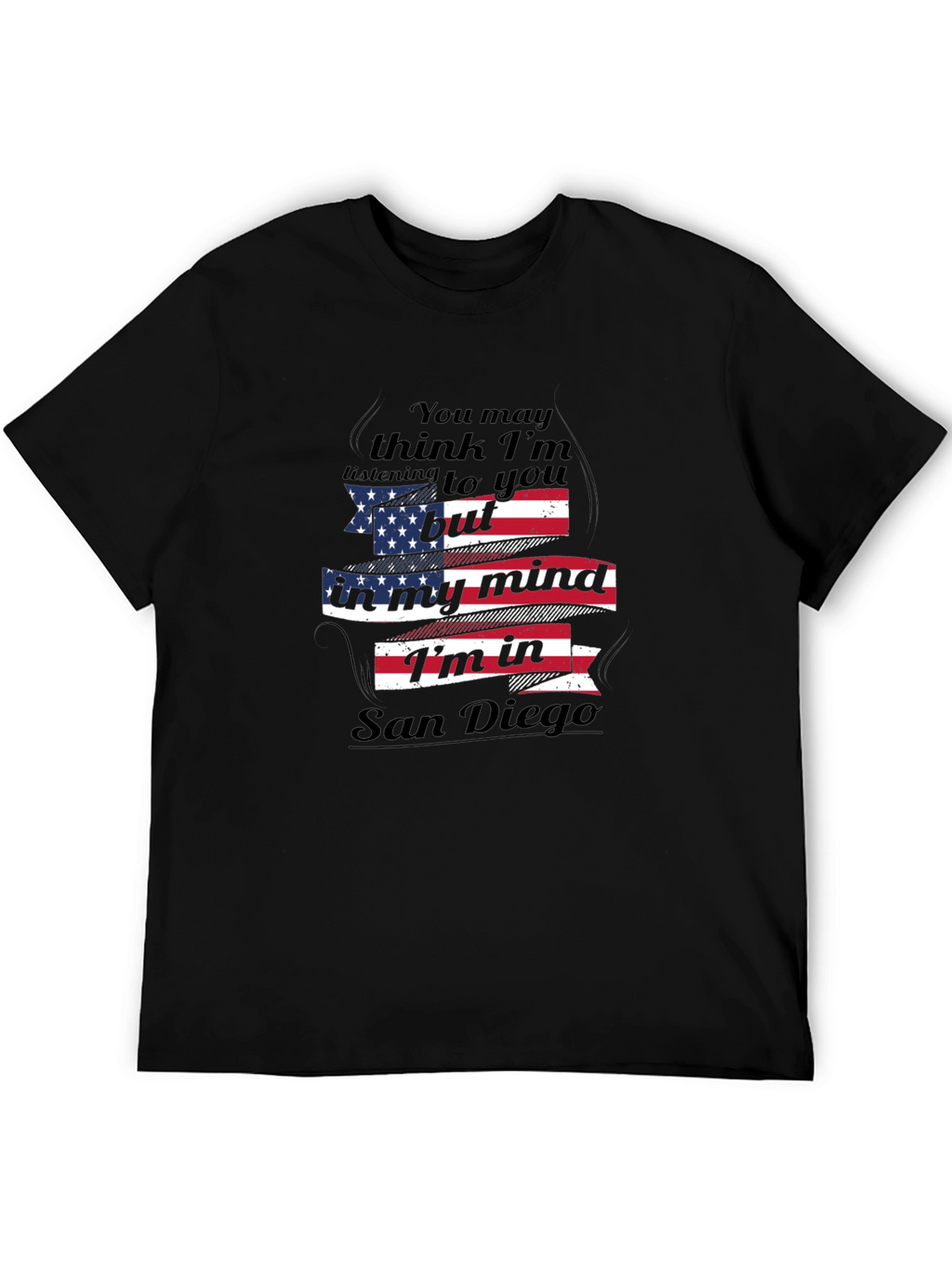 San Diego Mind T-Shirt - Patriotic Flag Graphic Tee