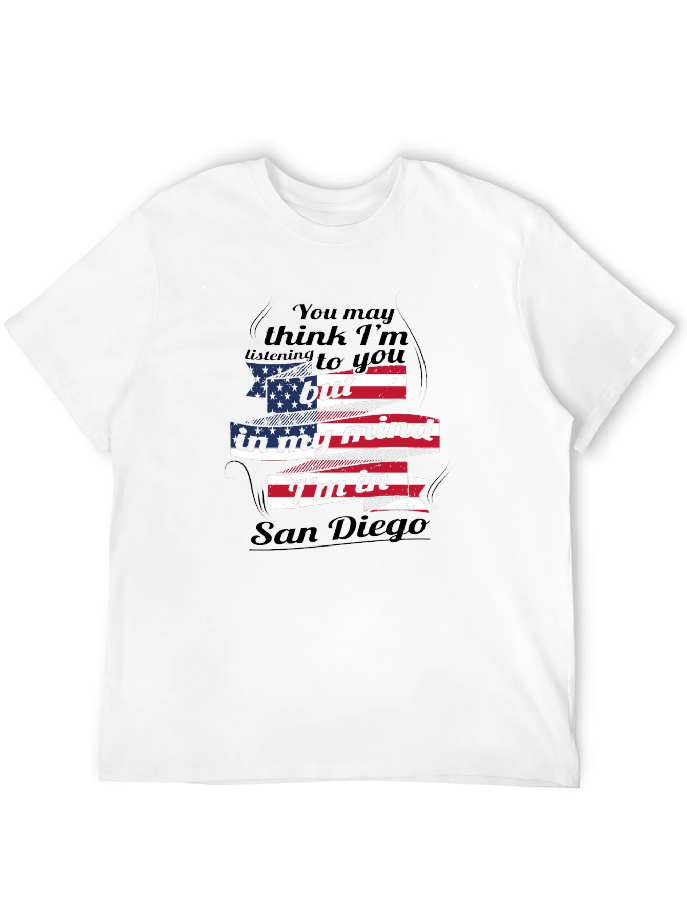 San Diego Mind T-Shirt - Patriotic Flag Graphic Tee