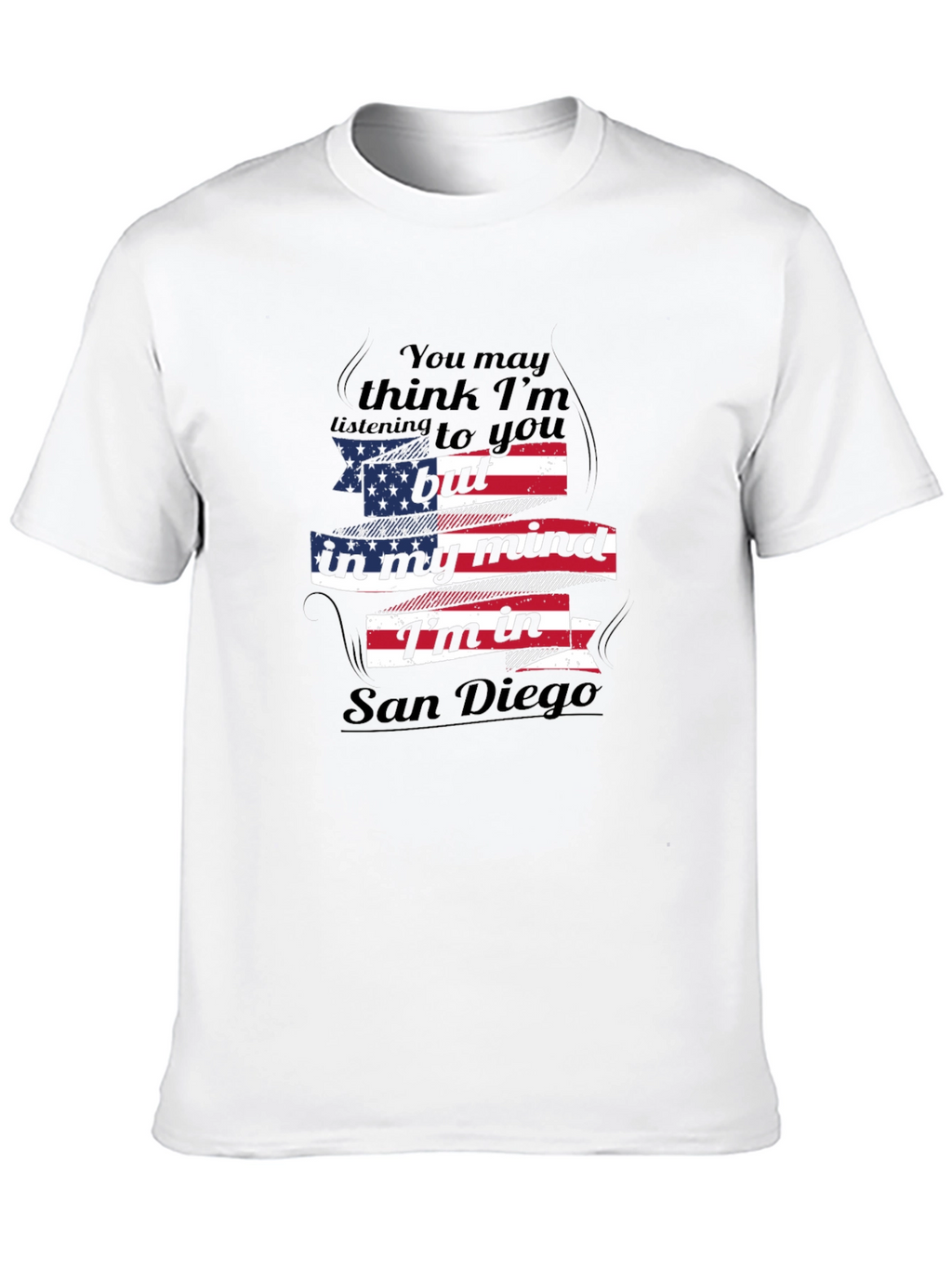 San Diego Mind T-Shirt - Patriotic Flag Graphic Tee