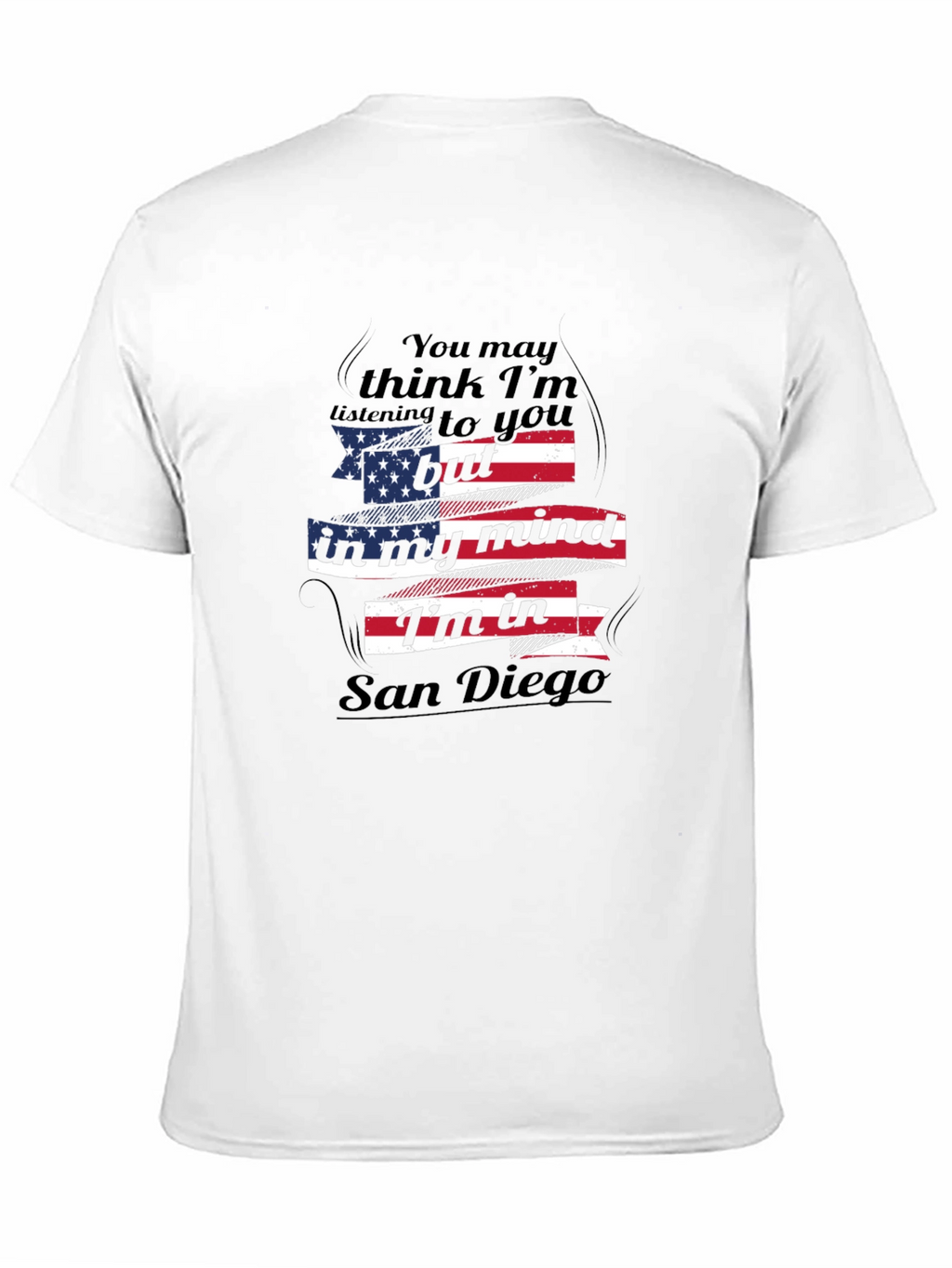 San Diego Mind T-Shirt - Patriotic Flag Graphic Tee