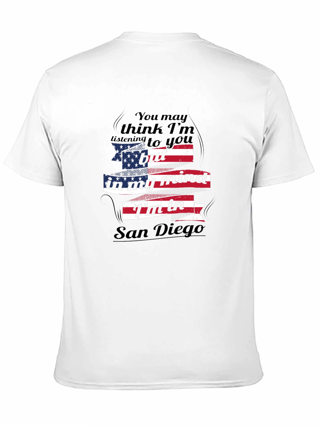 San Diego Mind T-Shirt - Patriotic Flag Graphic Tee