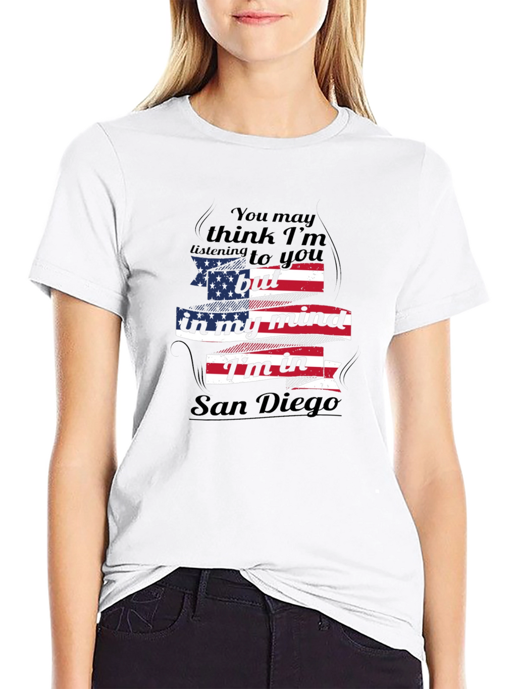 San Diego Mind T-Shirt - Patriotic Flag Graphic Tee