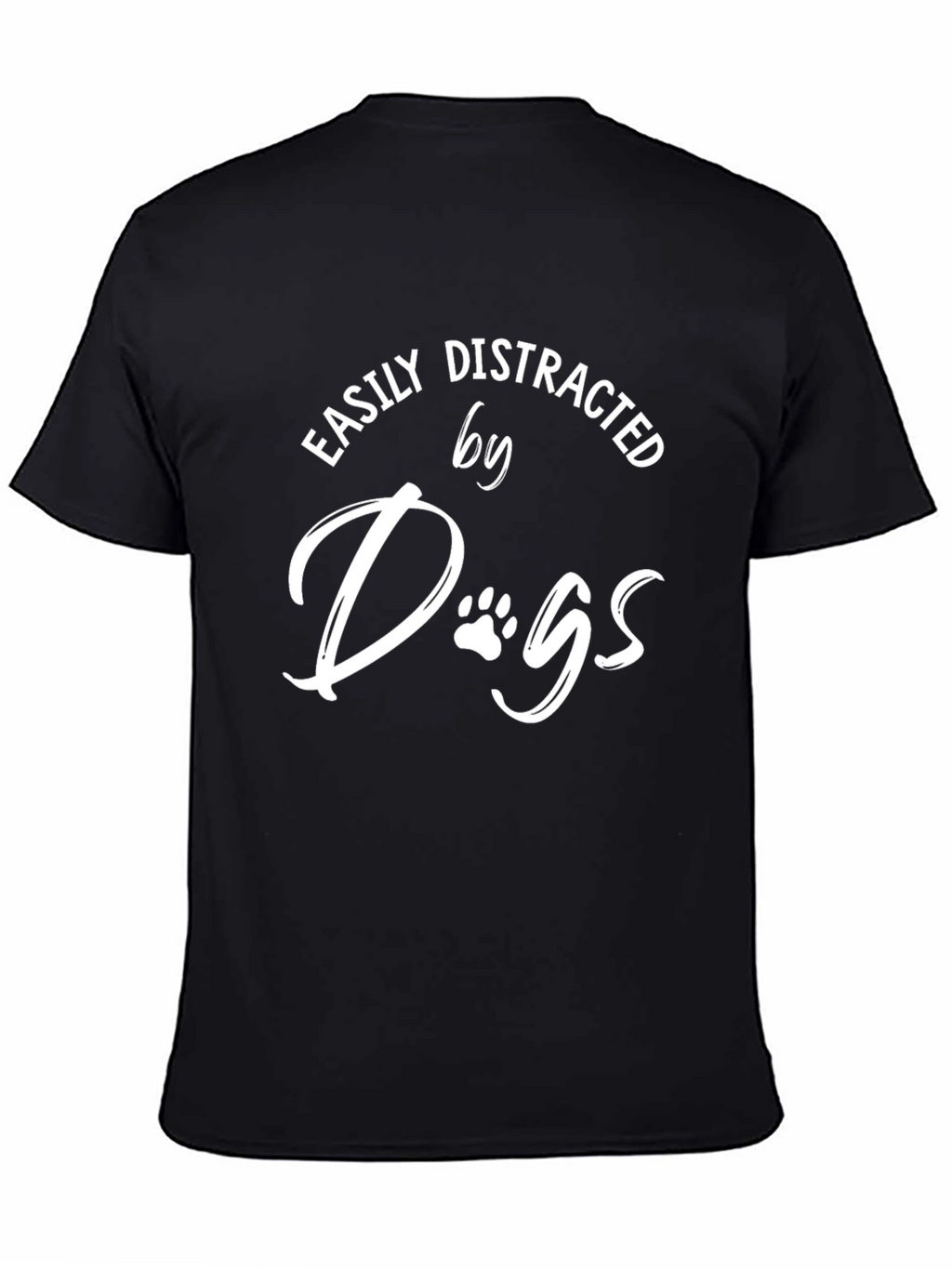 Easily Distracted By Dogs Black Graphic Tee