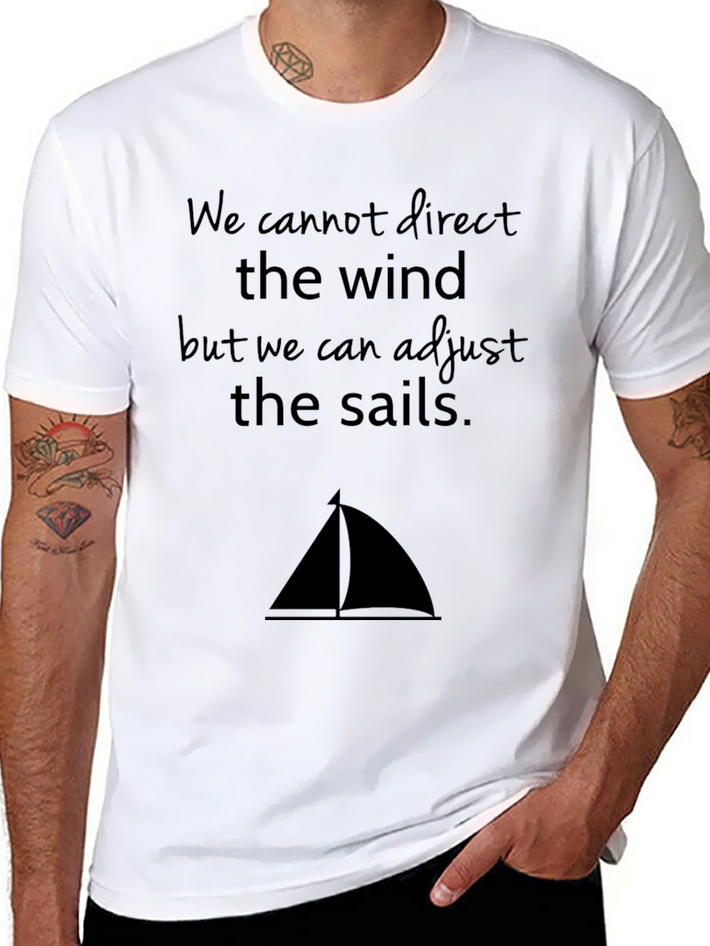 Inspirational Sailing T-Shirt - Adjust the Sails