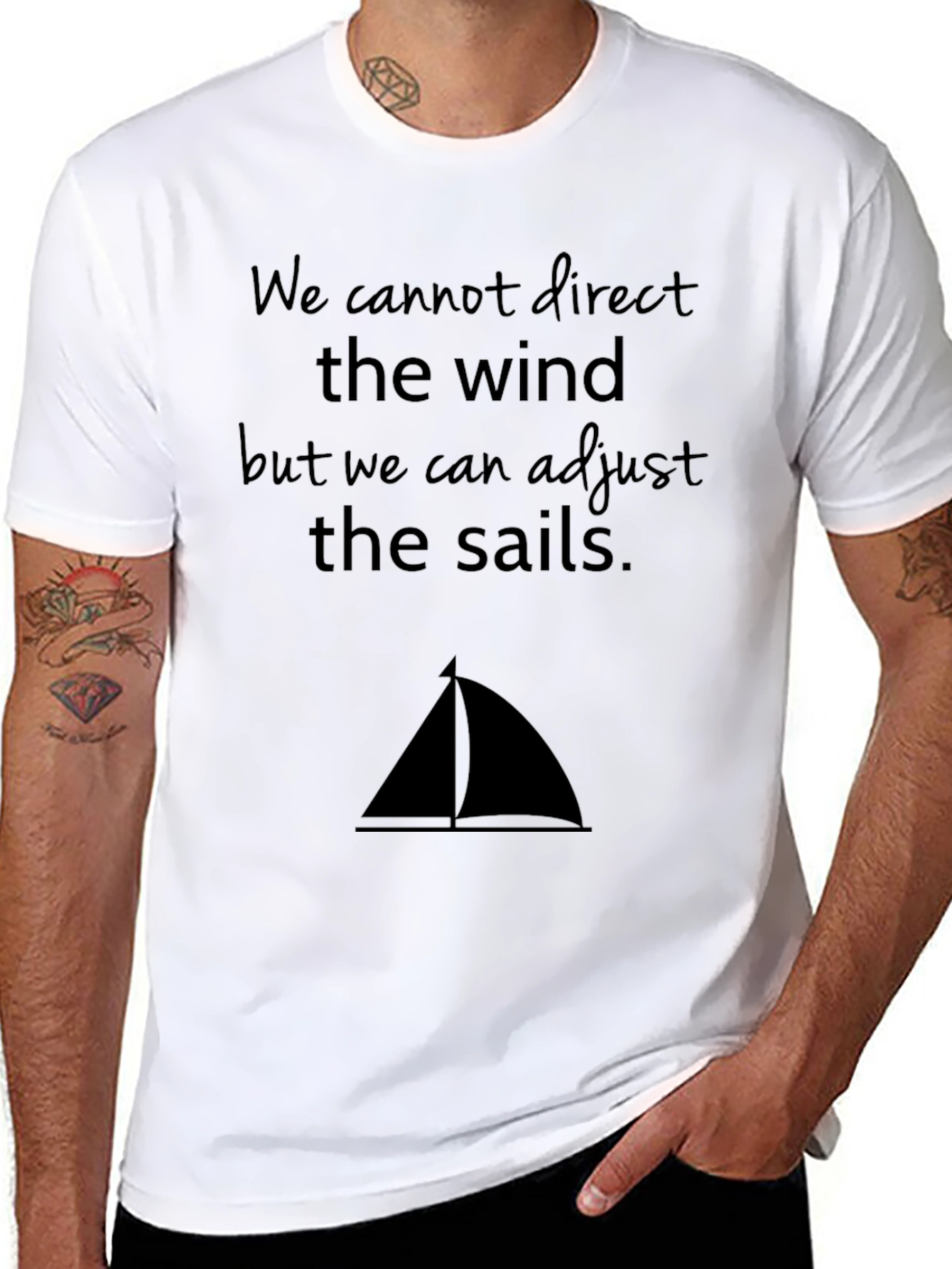 Inspirational Sailing T-Shirt - Adjust the Sails