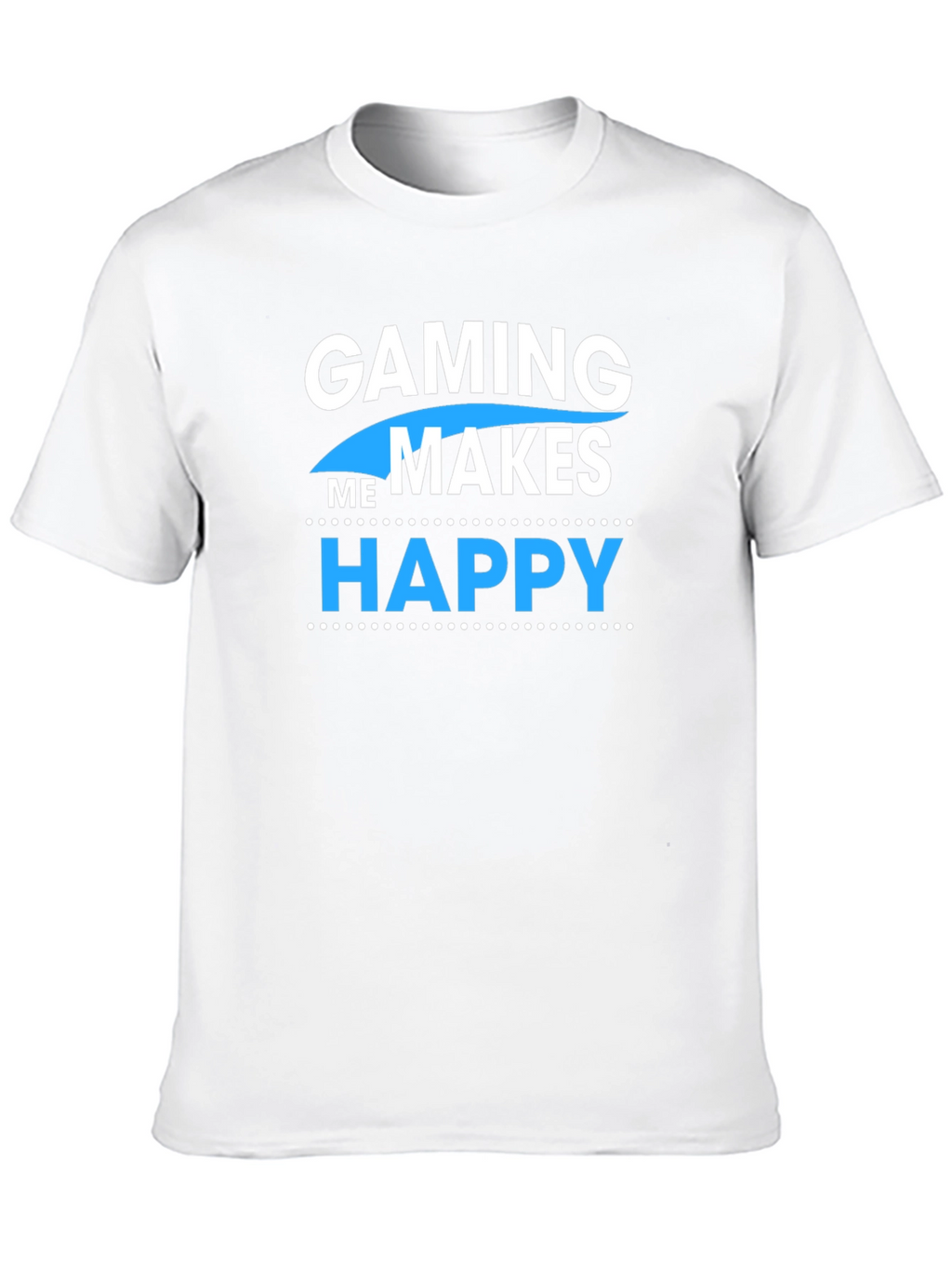 Gaming Makes Me Happy Black Graphic Tee