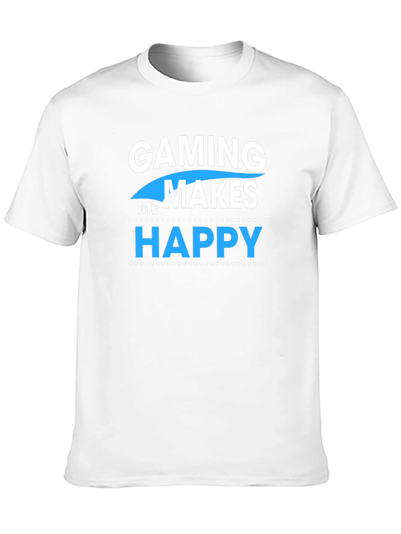 Gaming Makes Me Happy Black Graphic Tee