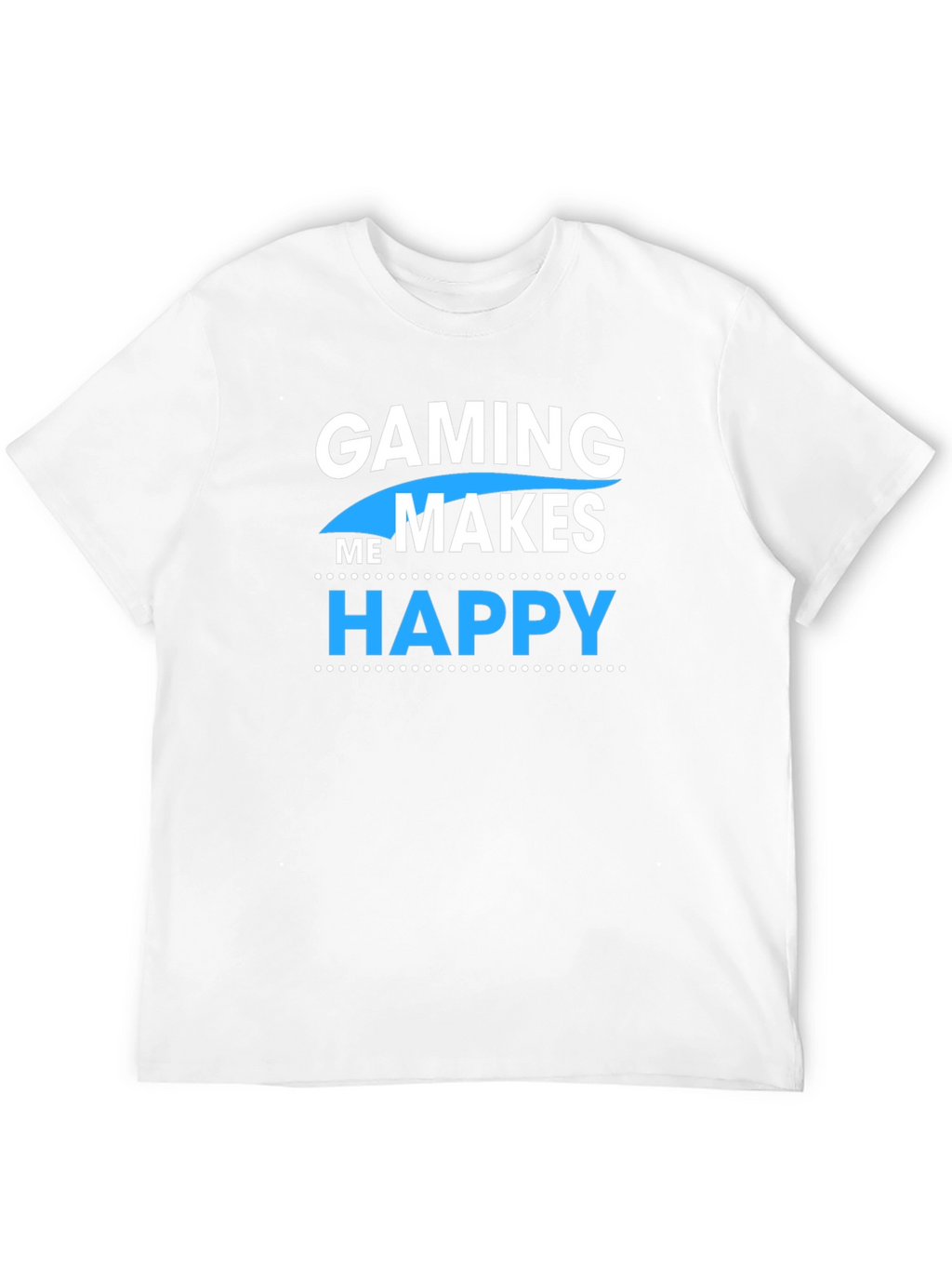 Gaming Makes Me Happy Black Graphic Tee