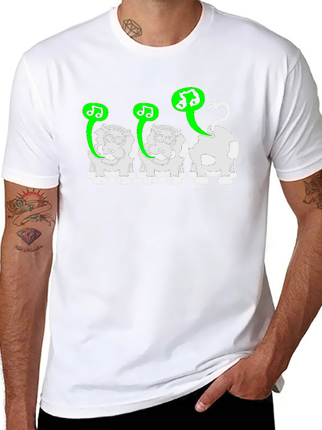 Musical Cow T-Shirt - Black Graphic Tee