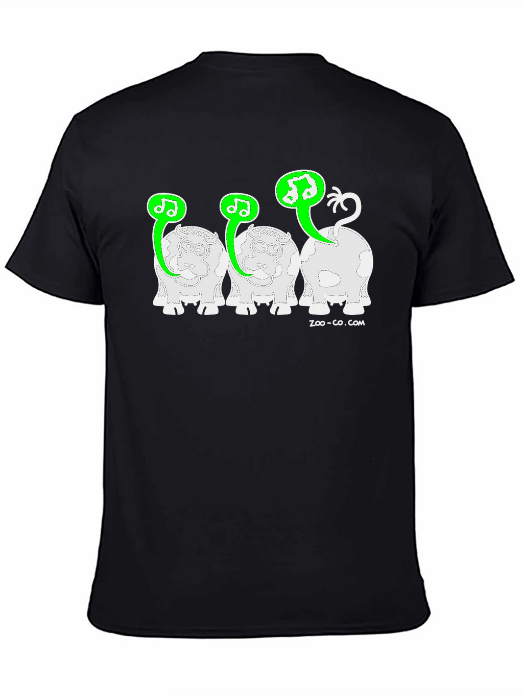 Musical Cow T-Shirt - Black Graphic Tee