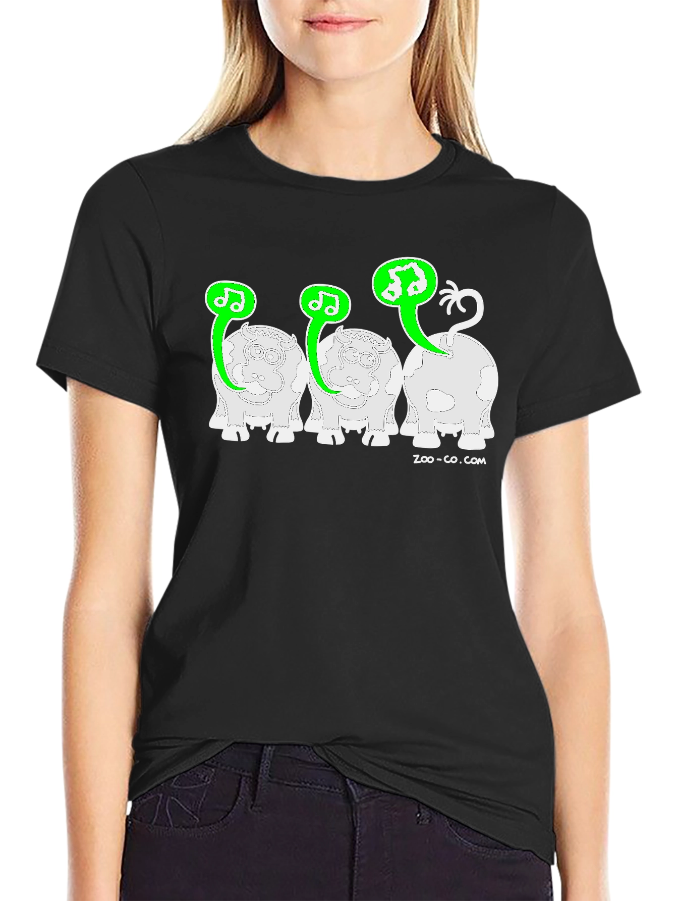 Musical Cow T-Shirt - Black Graphic Tee