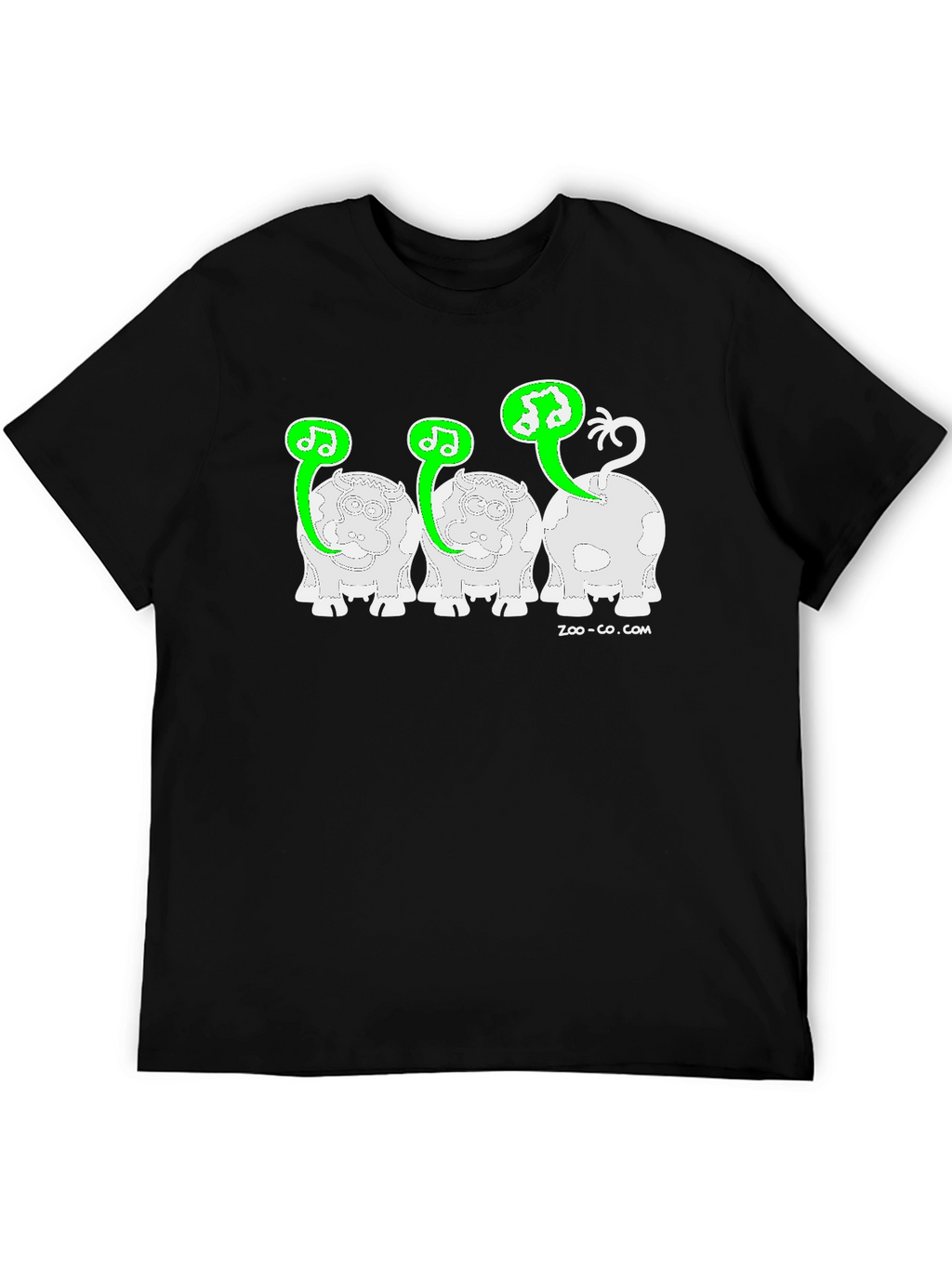 Musical Cow T-Shirt - Black Graphic Tee