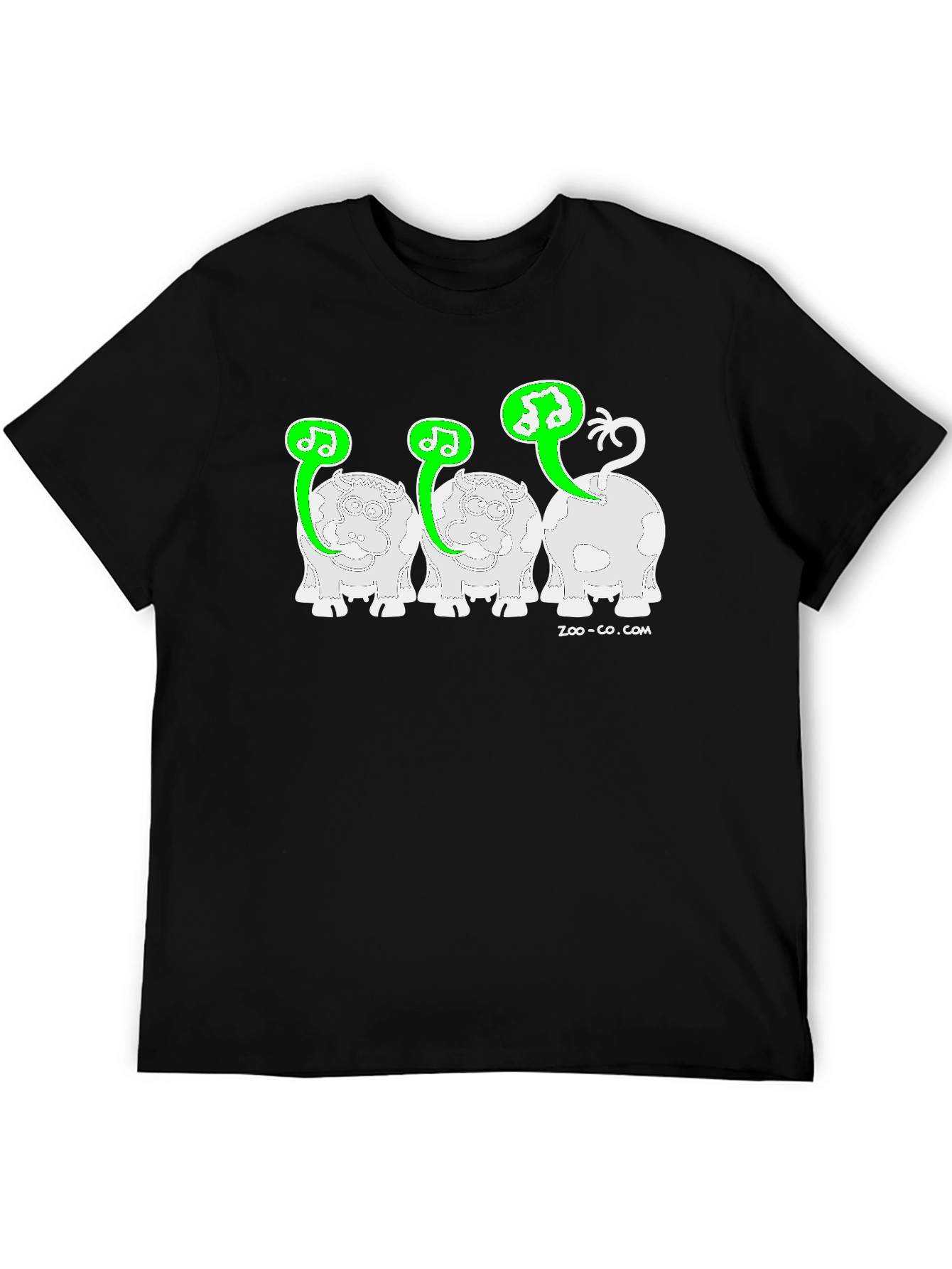 Musical Cow T-Shirt - Black Graphic Tee