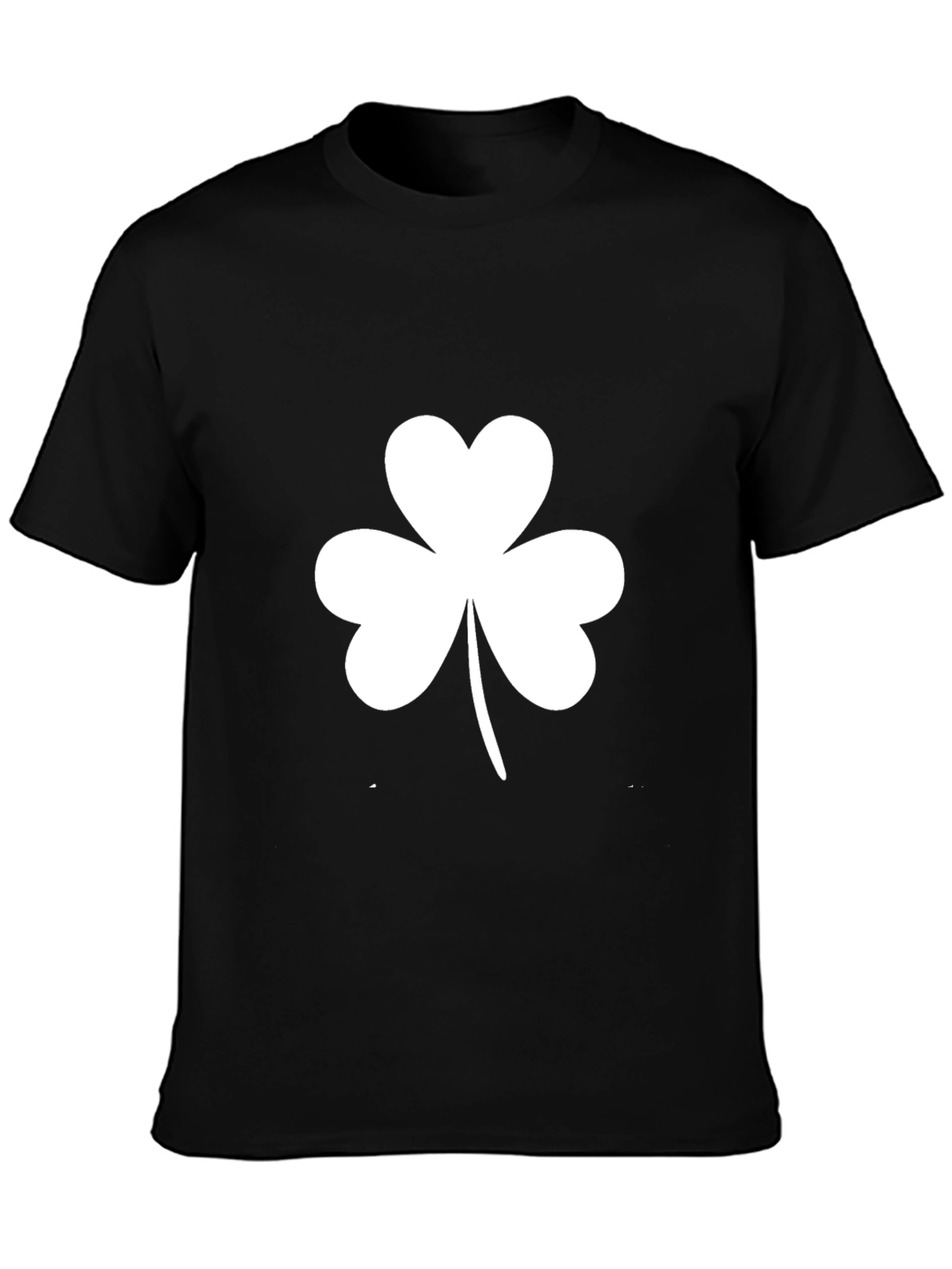 Shamrock T-Shirt - Black Cotton St. Patricks Day Tee
