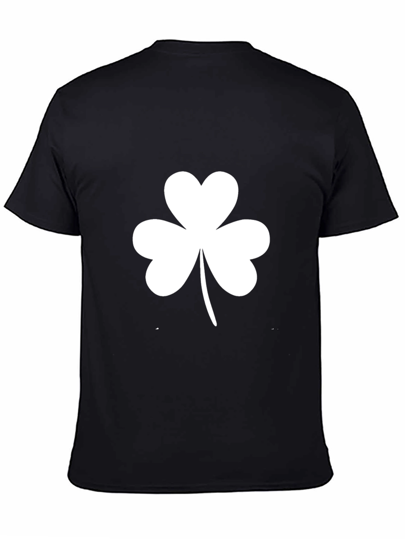 Shamrock T-Shirt - Black Cotton St. Patricks Day Tee