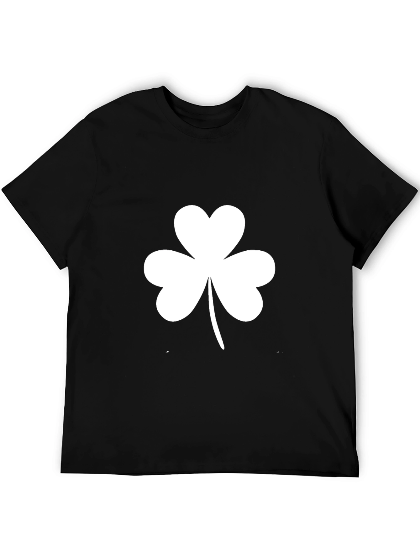 Shamrock T-Shirt - Black Cotton St. Patricks Day Tee