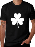 Shamrock T-Shirt - Black Cotton St. Patricks Day Tee