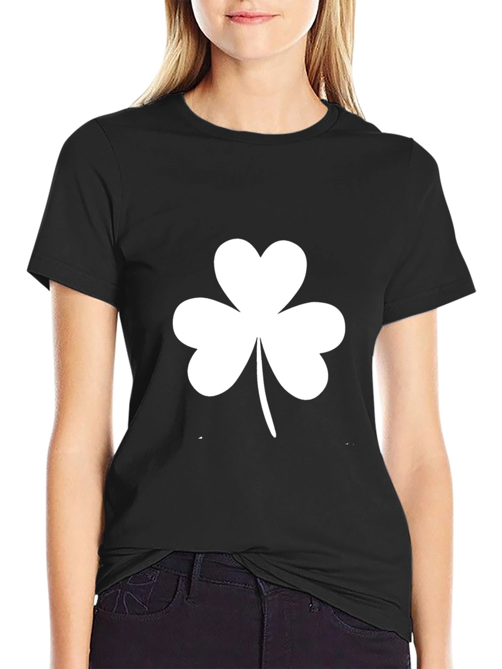 Shamrock T-Shirt - Black Cotton St. Patricks Day Tee