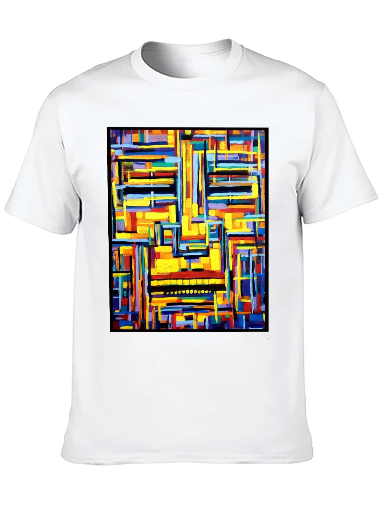 Abstract Art Graphic Print Black T-Shirt