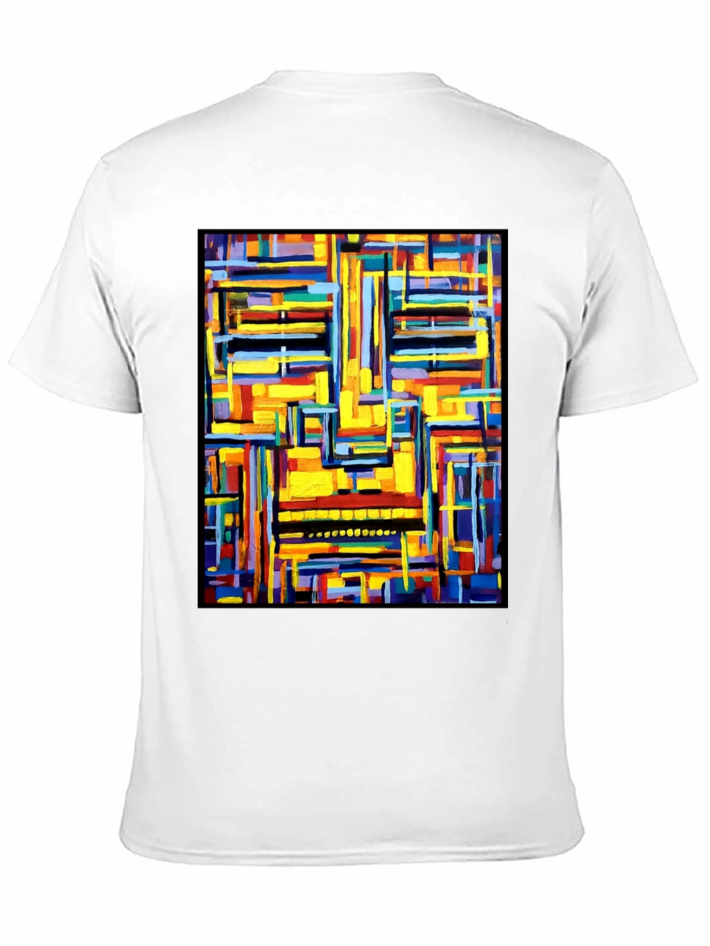 Abstract Art Graphic Print Black T-Shirt