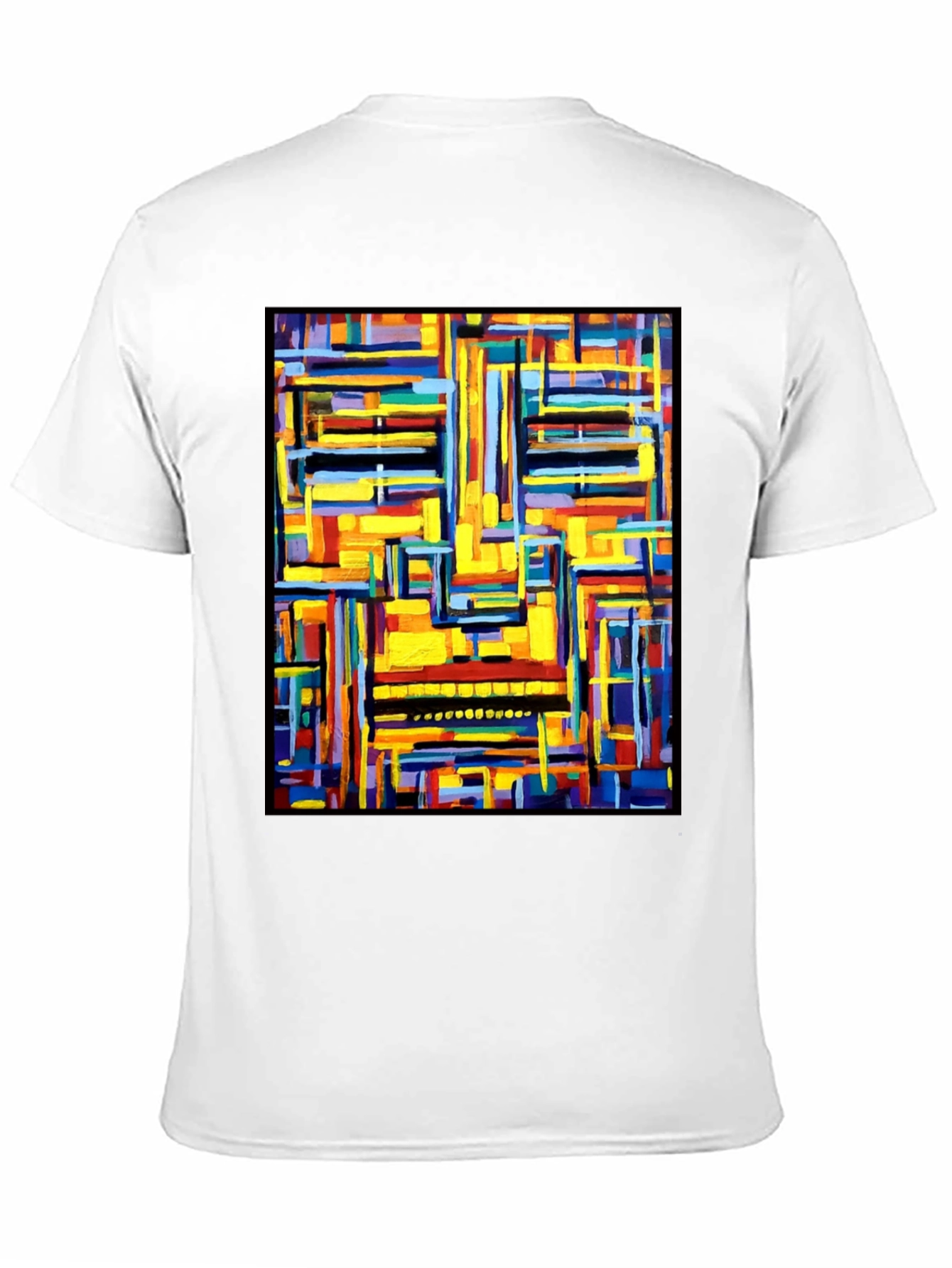 Abstract Art Graphic Print Black T-Shirt