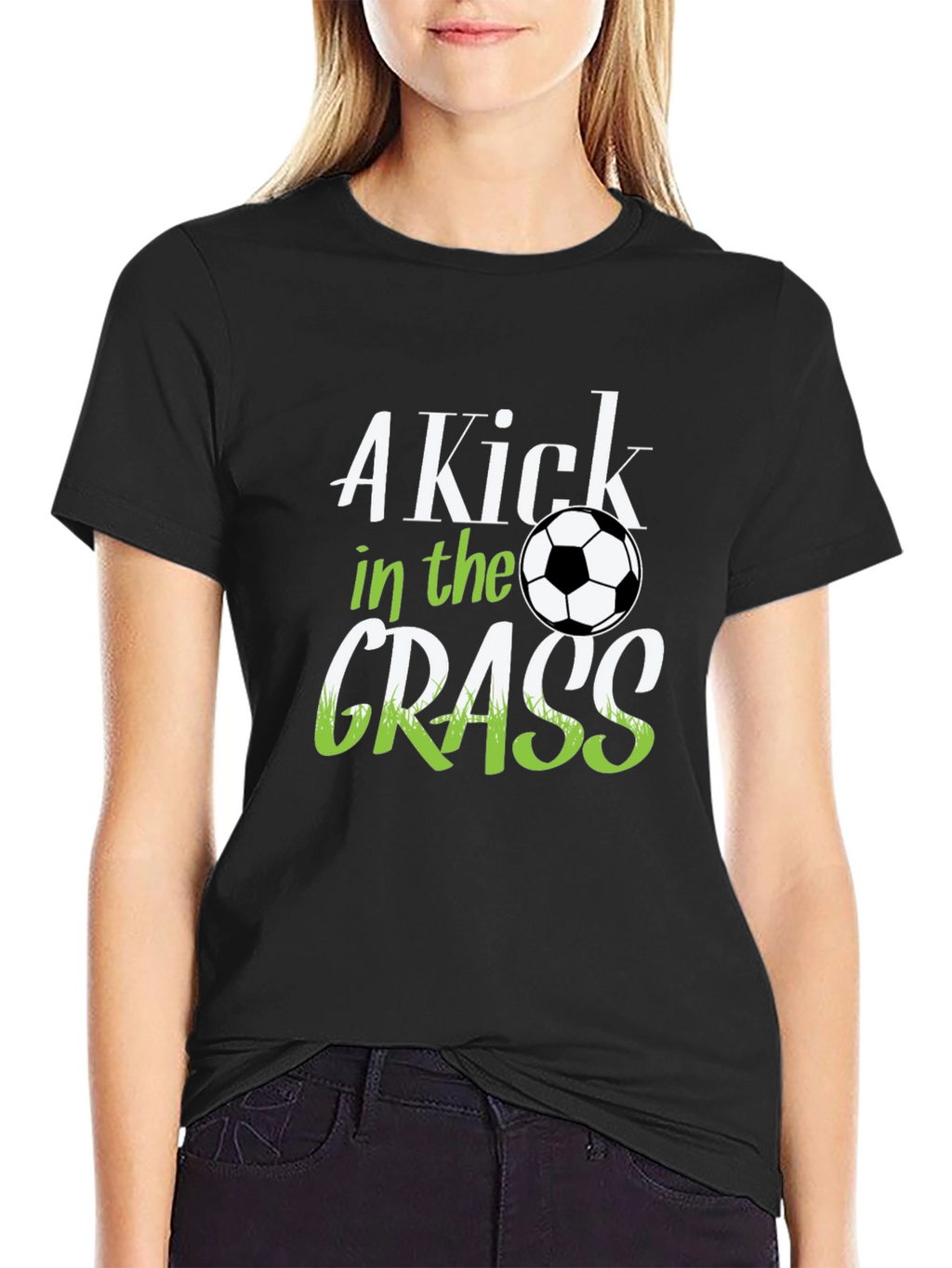 A Kick in the Grass Soccer Graphic T-Shirt