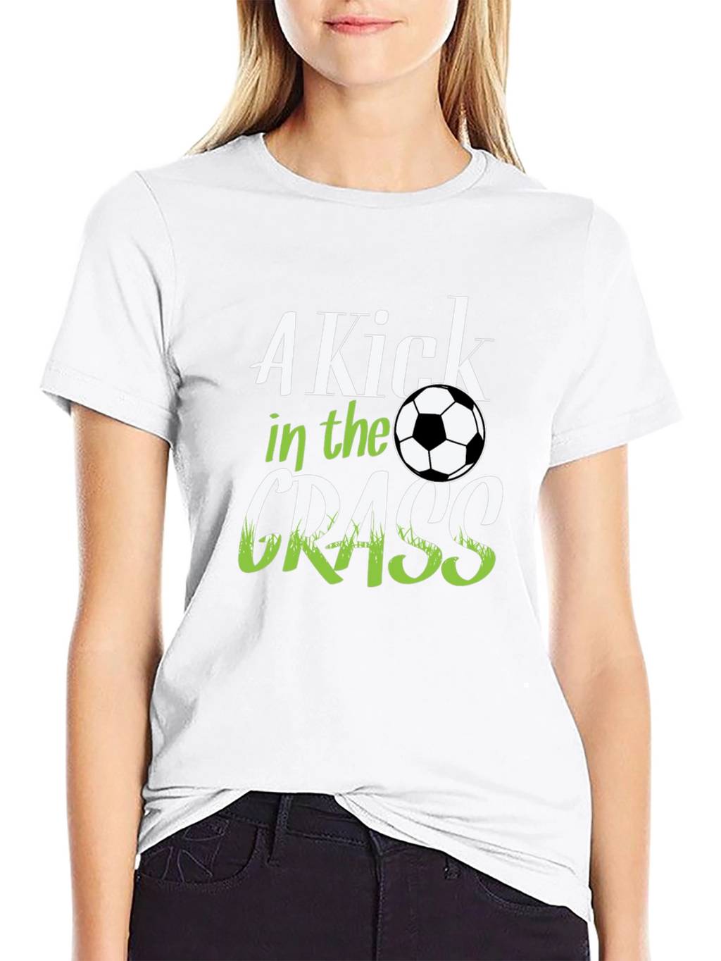 A Kick in the Grass Soccer Graphic T-Shirt