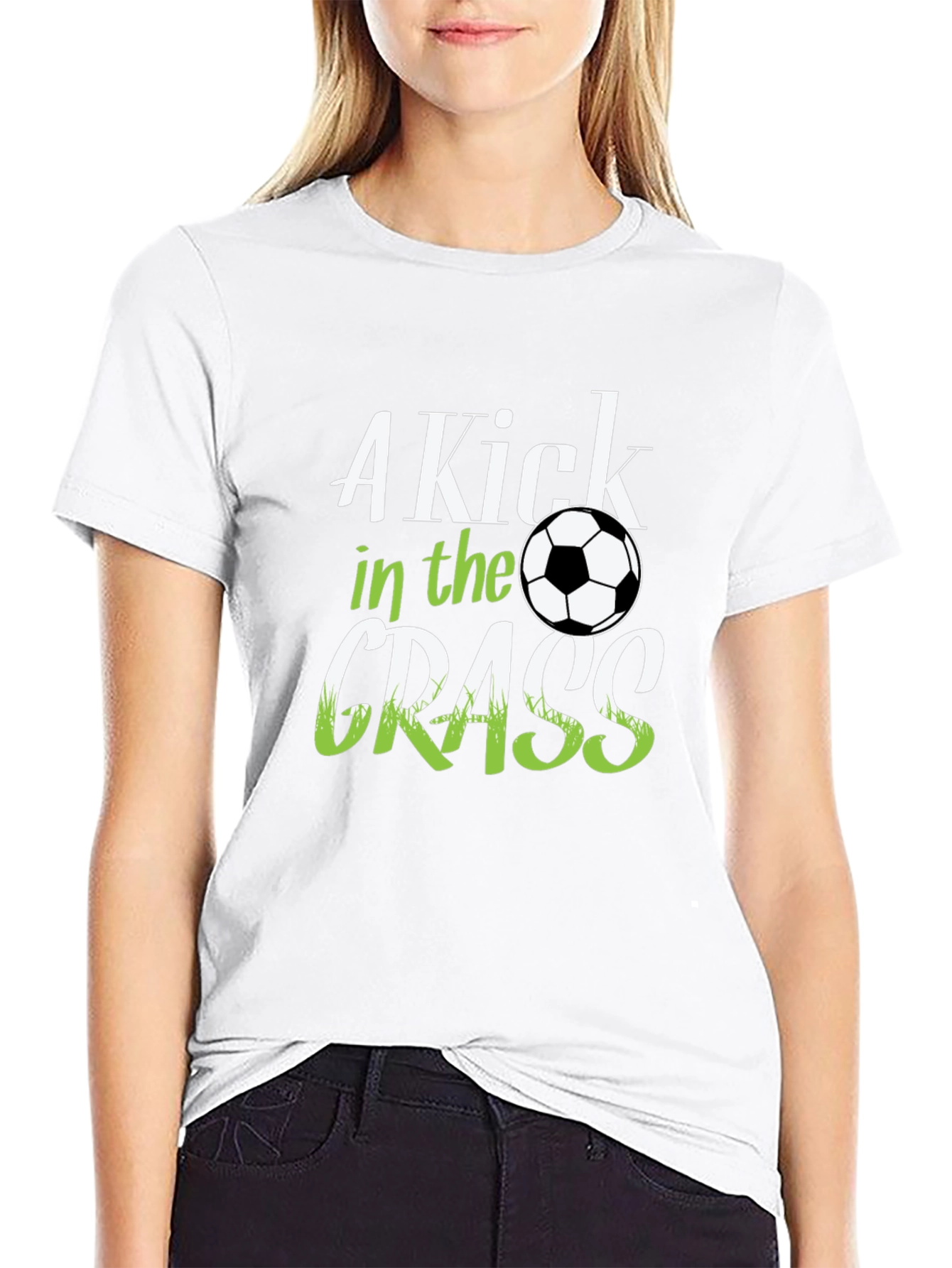 A Kick in the Grass Soccer Graphic T-Shirt