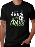 A Kick in the Grass Soccer Graphic T-Shirt