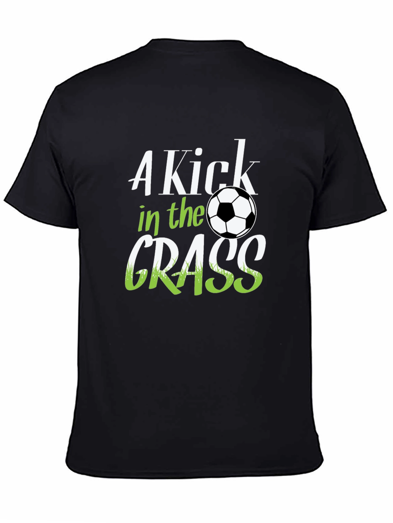 A Kick in the Grass Soccer Graphic T-Shirt