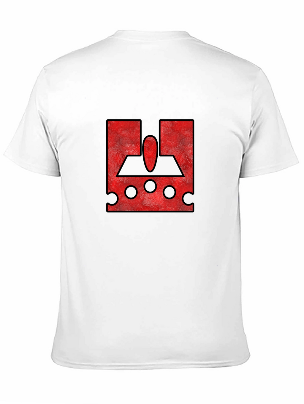 Red Graphic Print Black T-Shirt