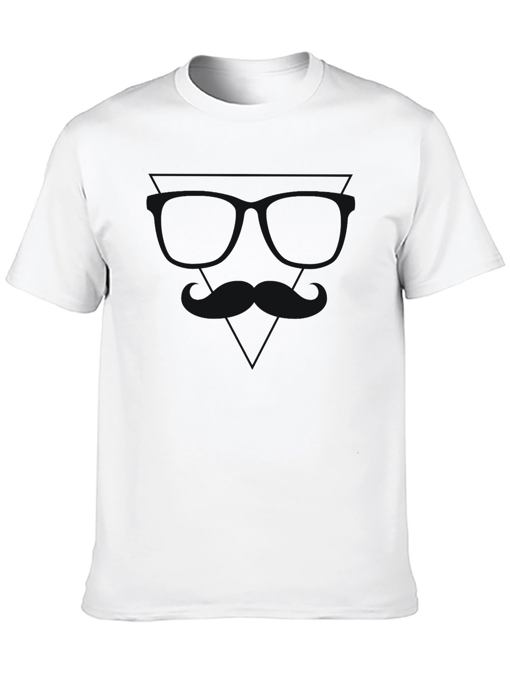 Mens Solid Black Crew Neck T-Shirt