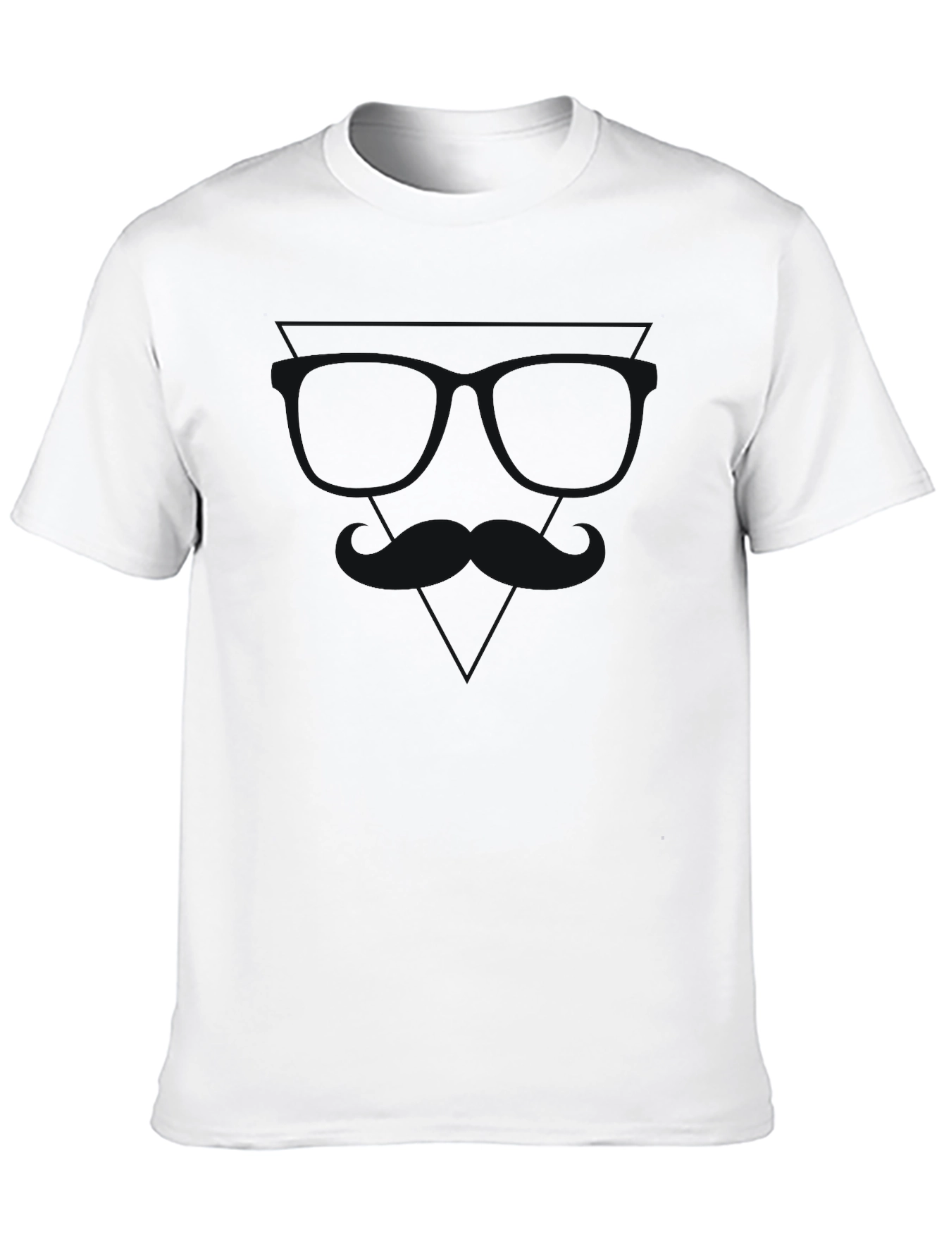 Mens Solid Black Crew Neck T-Shirt