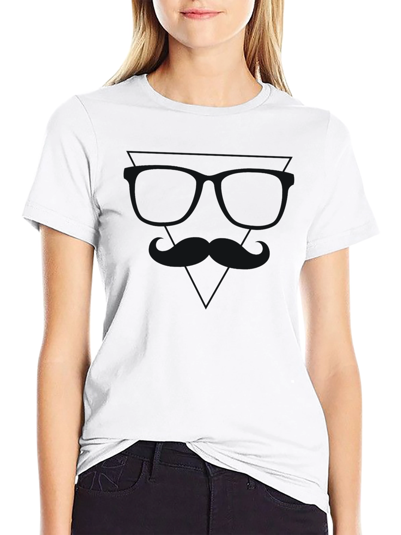 Mens Solid Black Crew Neck T-Shirt