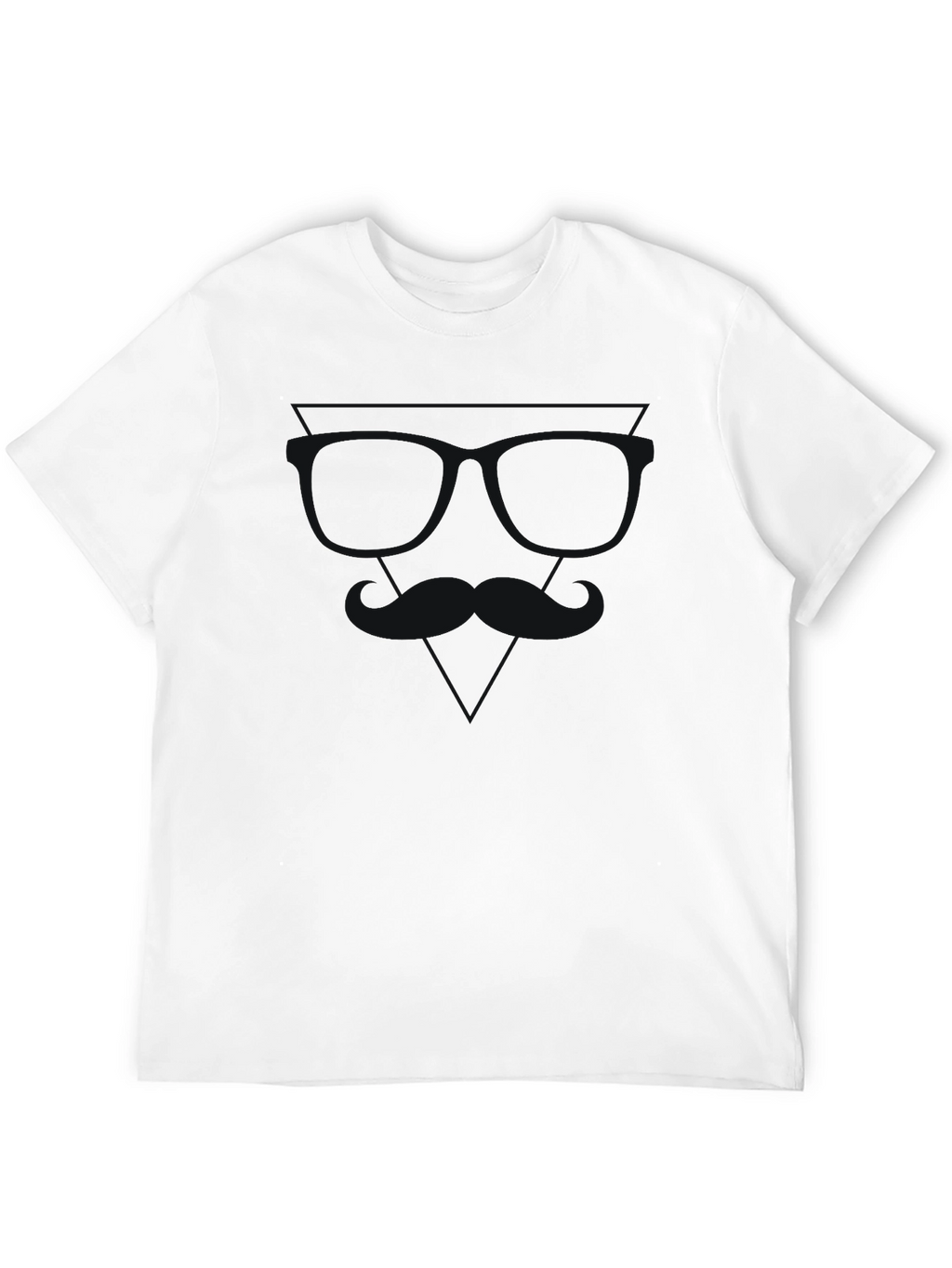 Mens Solid Black Crew Neck T-Shirt