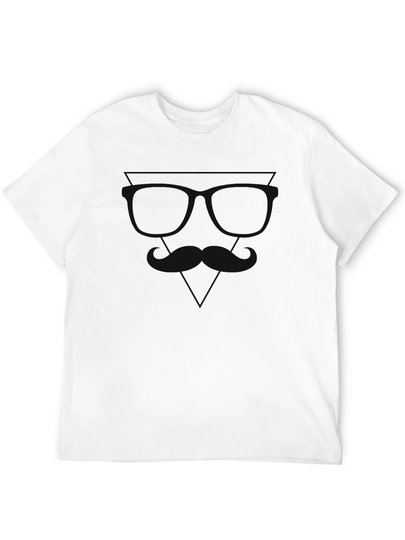 Mens Solid Black Crew Neck T-Shirt