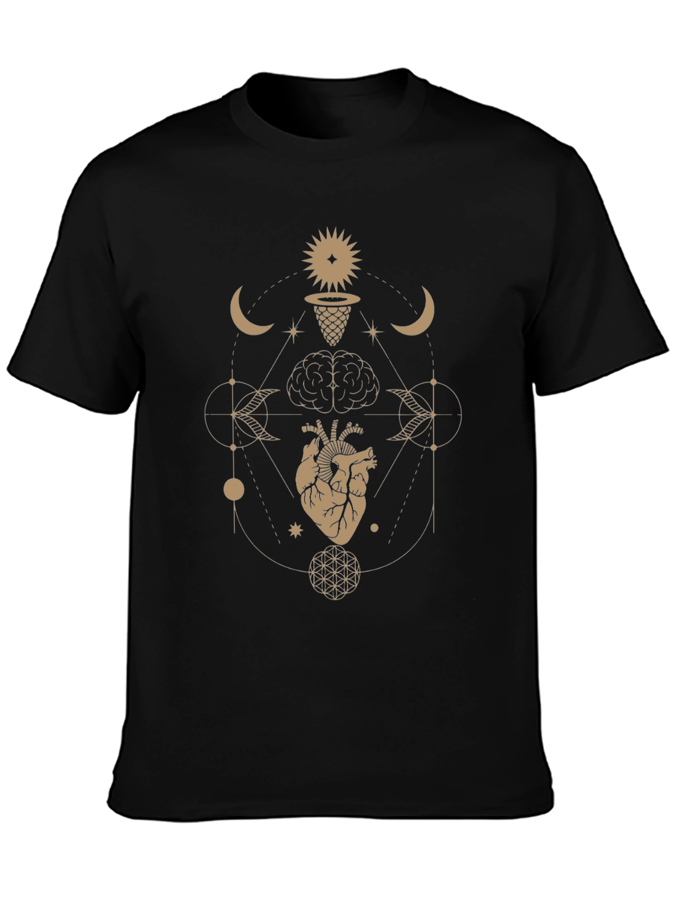 Esoteric Heart & Mind Graphic T-Shirt - Black
