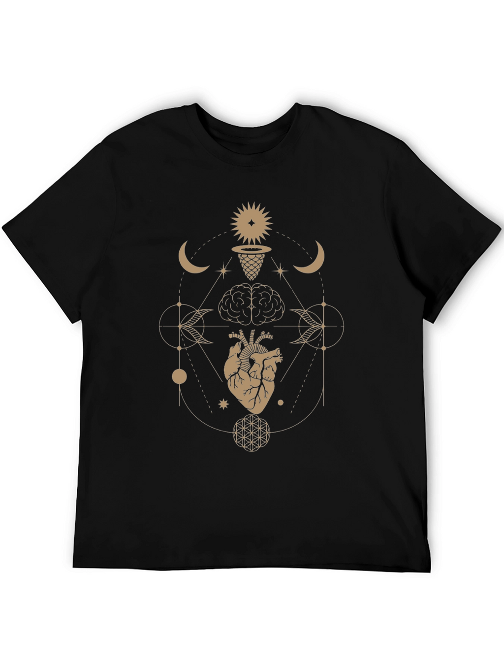 Esoteric Heart & Mind Graphic T-Shirt - Black
