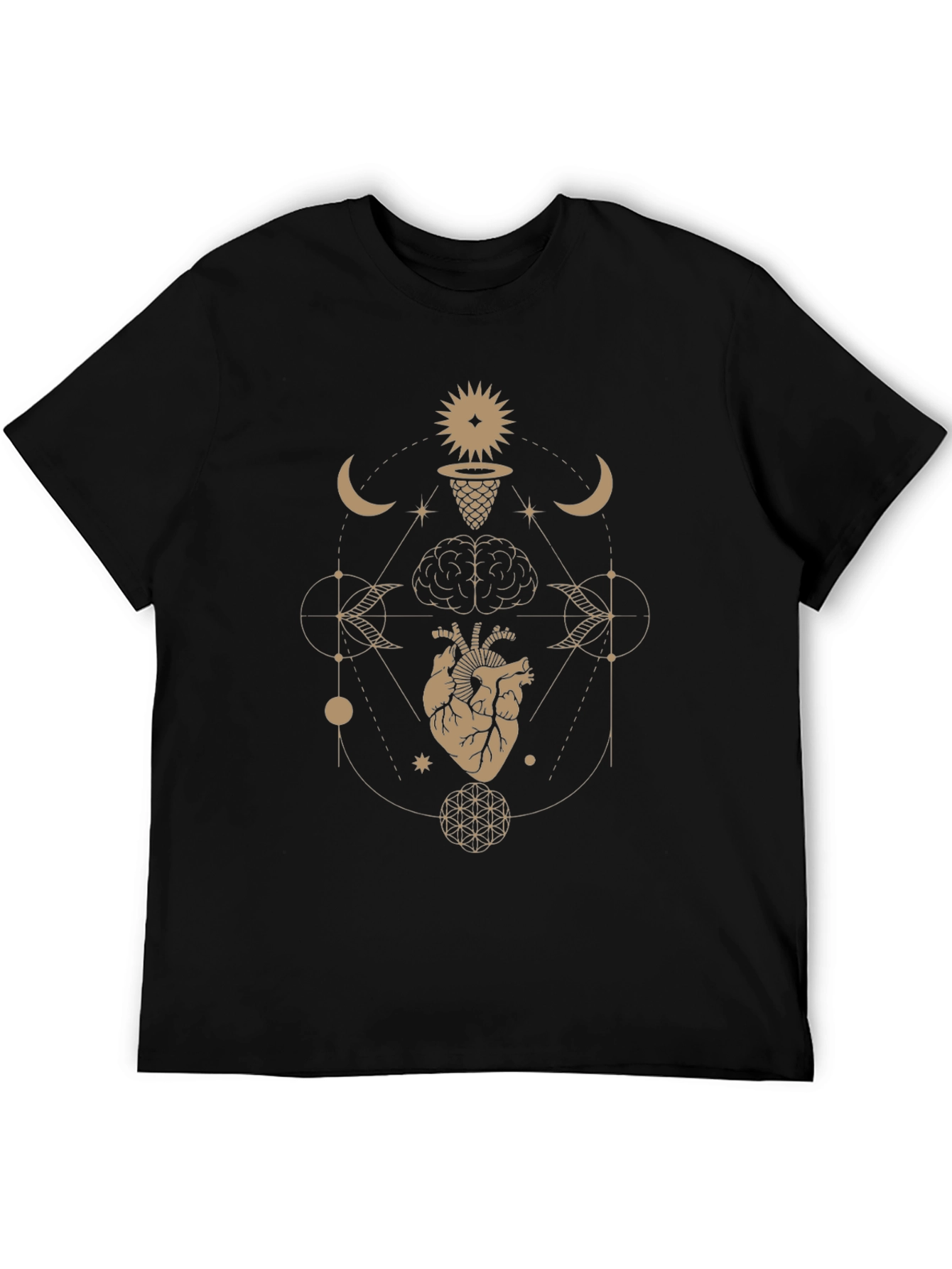 Esoteric Heart & Mind Graphic T-Shirt - Black
